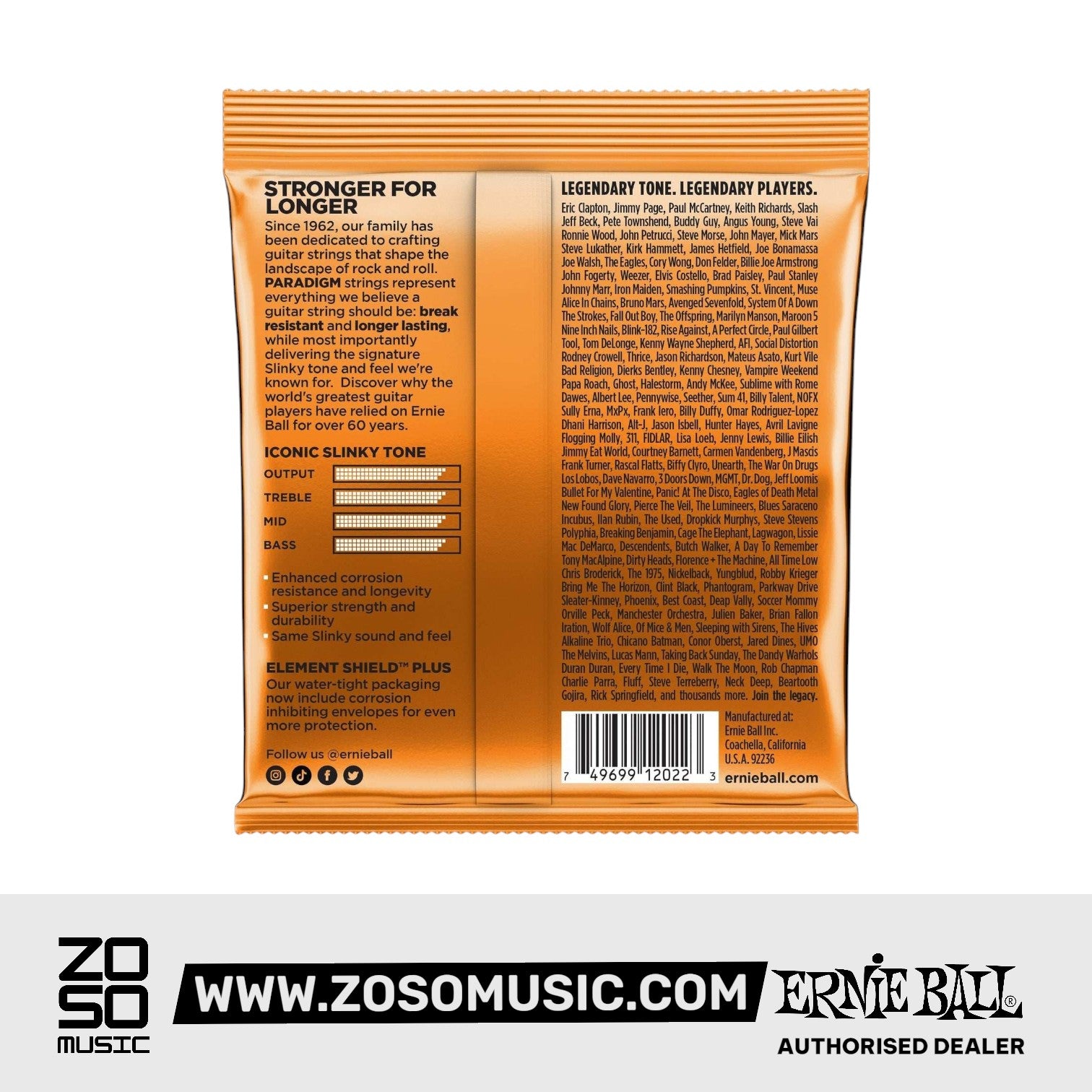 Ernie Ball Paradigm Hybrid Slinky Electric Guitar Strings, 9-46