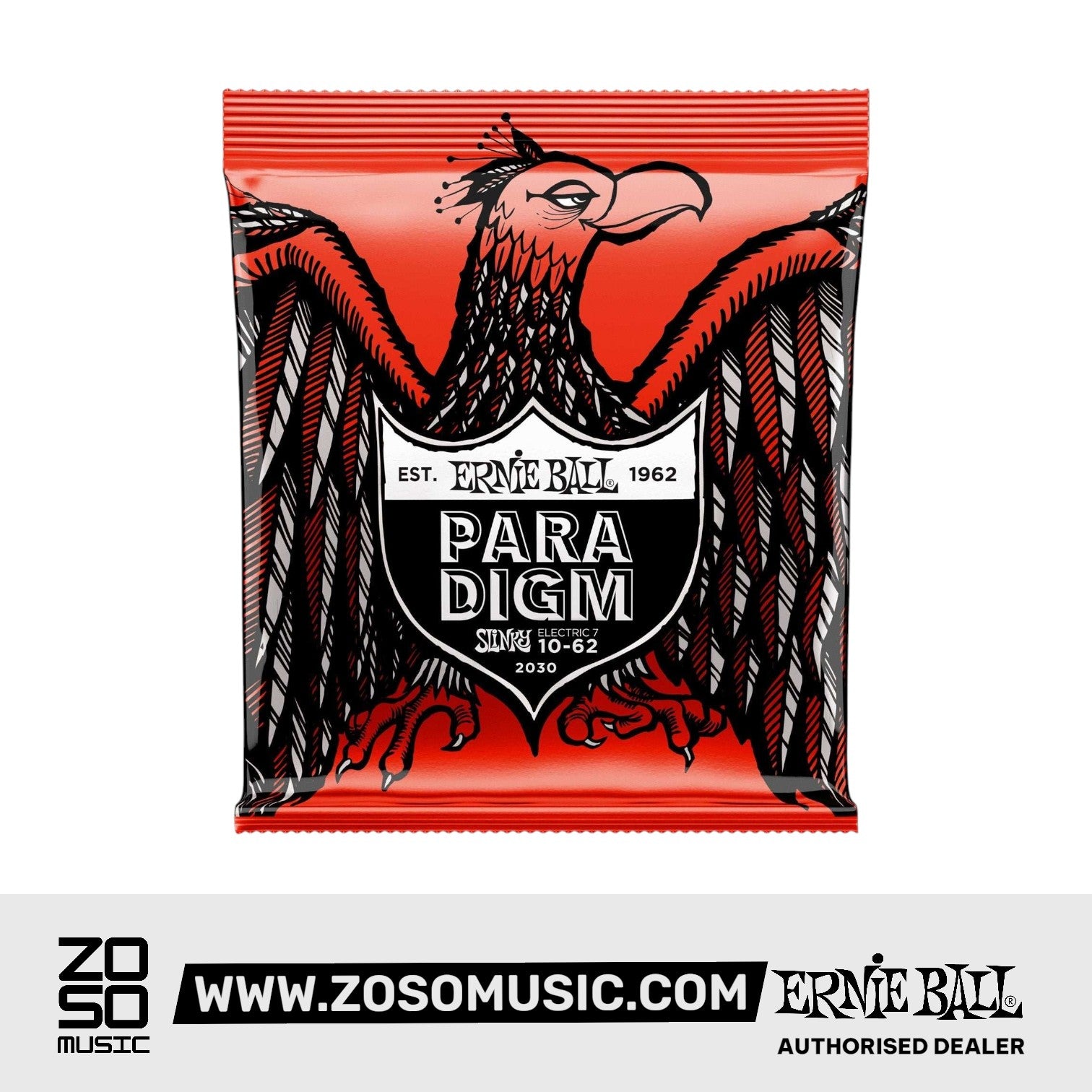 Ernie Ball Paradigm Skinny Top Heavy Bottom Slinky Electric Guitar Strings, 10-62 | Zoso Music Sdn Bhd