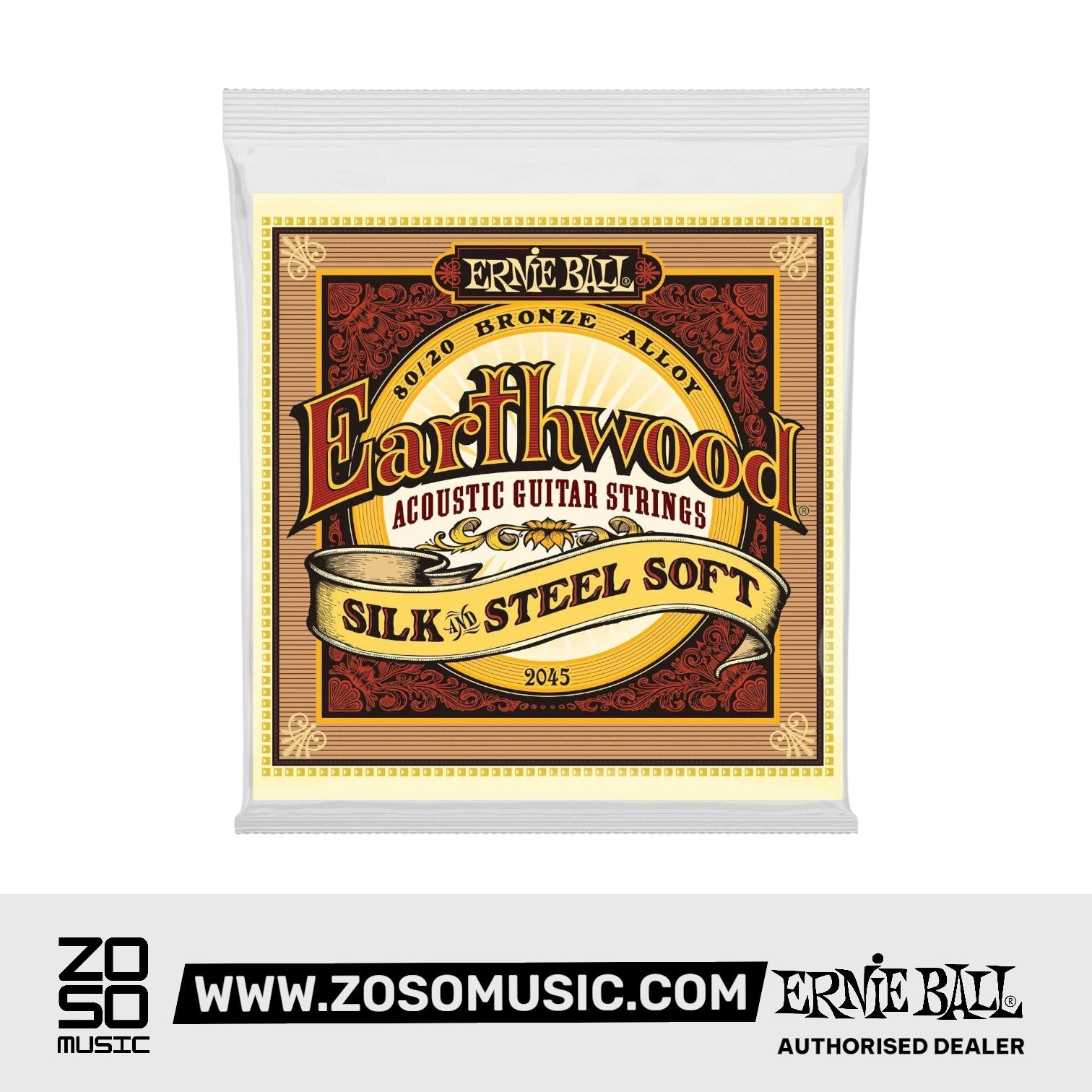 Ernie Ball Earthwood Silk and Steel Soft Acoustic Guitar Strings, 11-52 | Zoso Music Sdn Bhd
