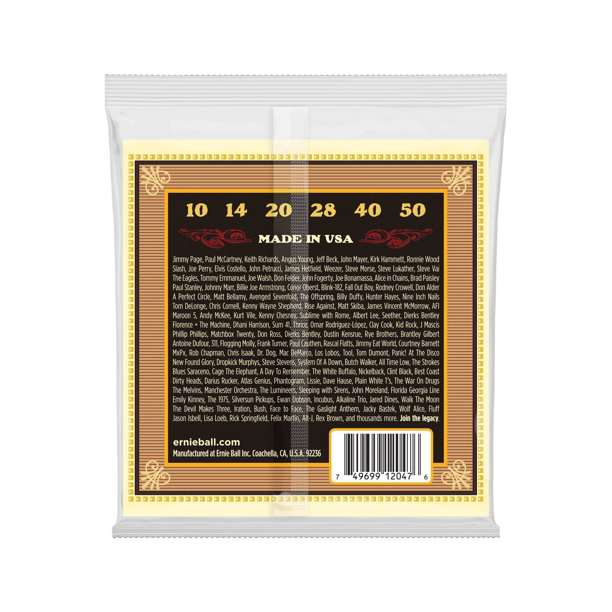 Ernie Ball Earthwood Silk and Steel Extra Soft 80/20 Bronze Acoustic Guitar Strings, 10-50