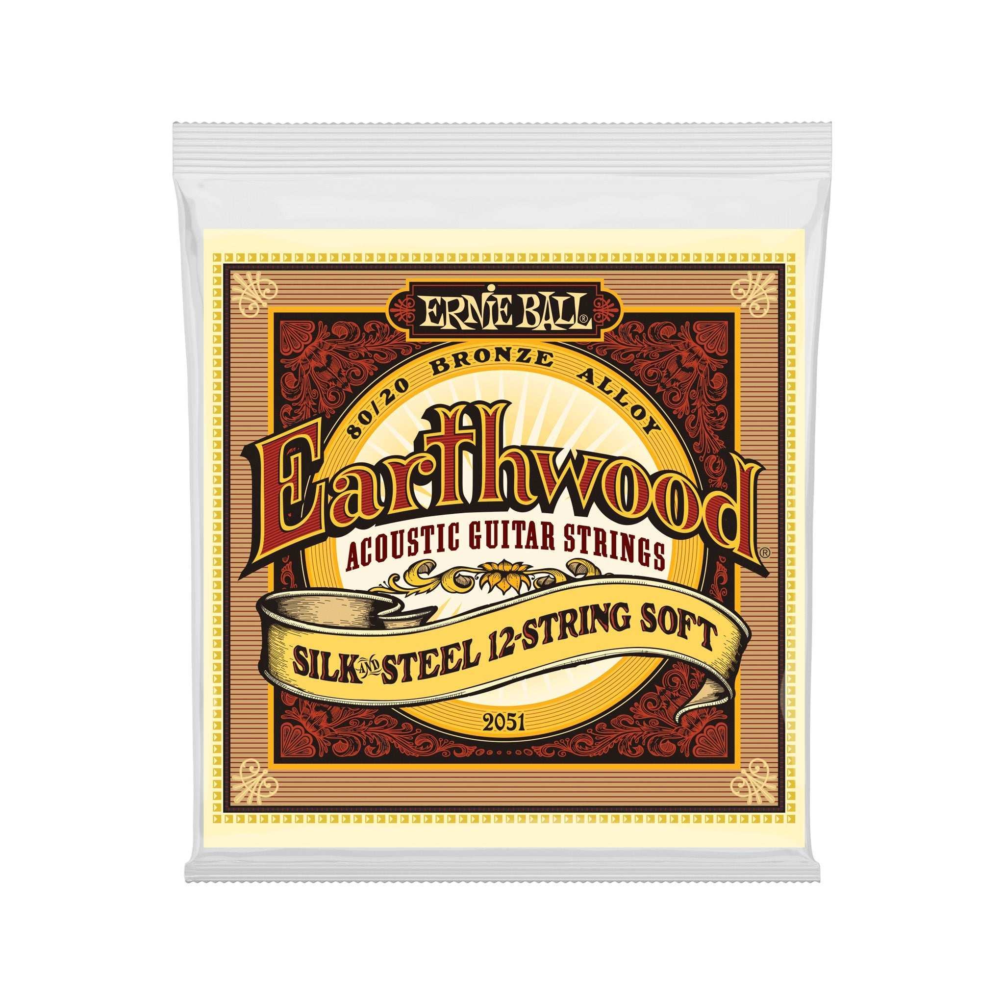 Ernie Ball Earthwood Silk and Steel Soft 12-String 80/20 Bronze Acoustic Guitar Strings, 9-46 | Zoso Music Sdn Bhd