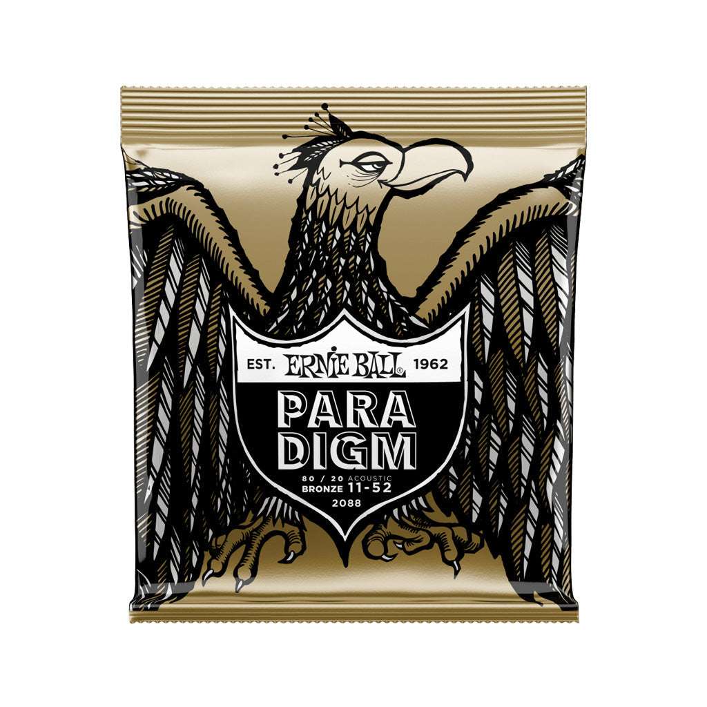 Ernie Ball Paradigm Light 80/20 Bronze Acoustic Guitar Strings, 11-52 | Zoso Music Sdn Bhd