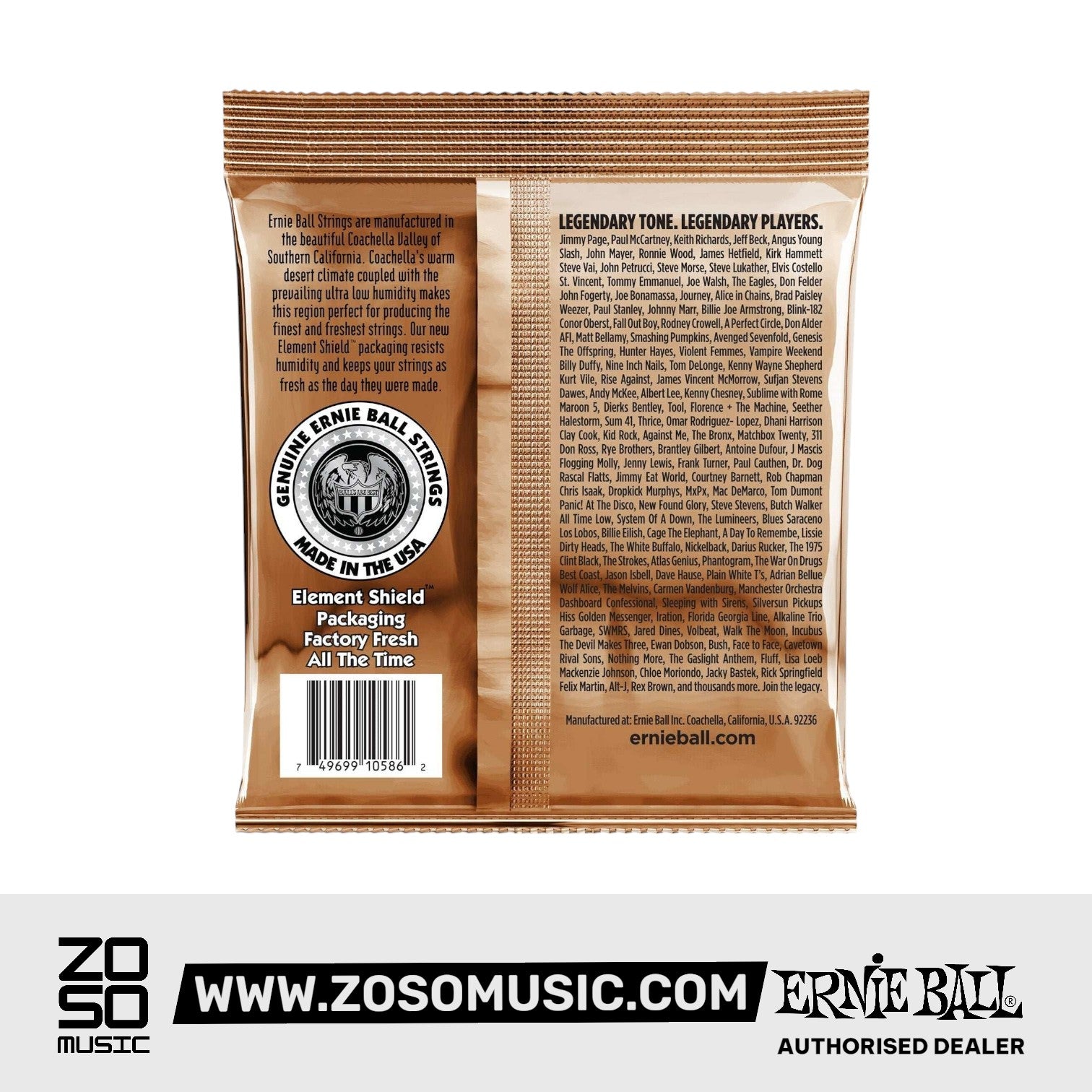 Ernie Ball Earthwood Medium Phosphor Bronze Acoustic Guitar Strings, 12.5-56
