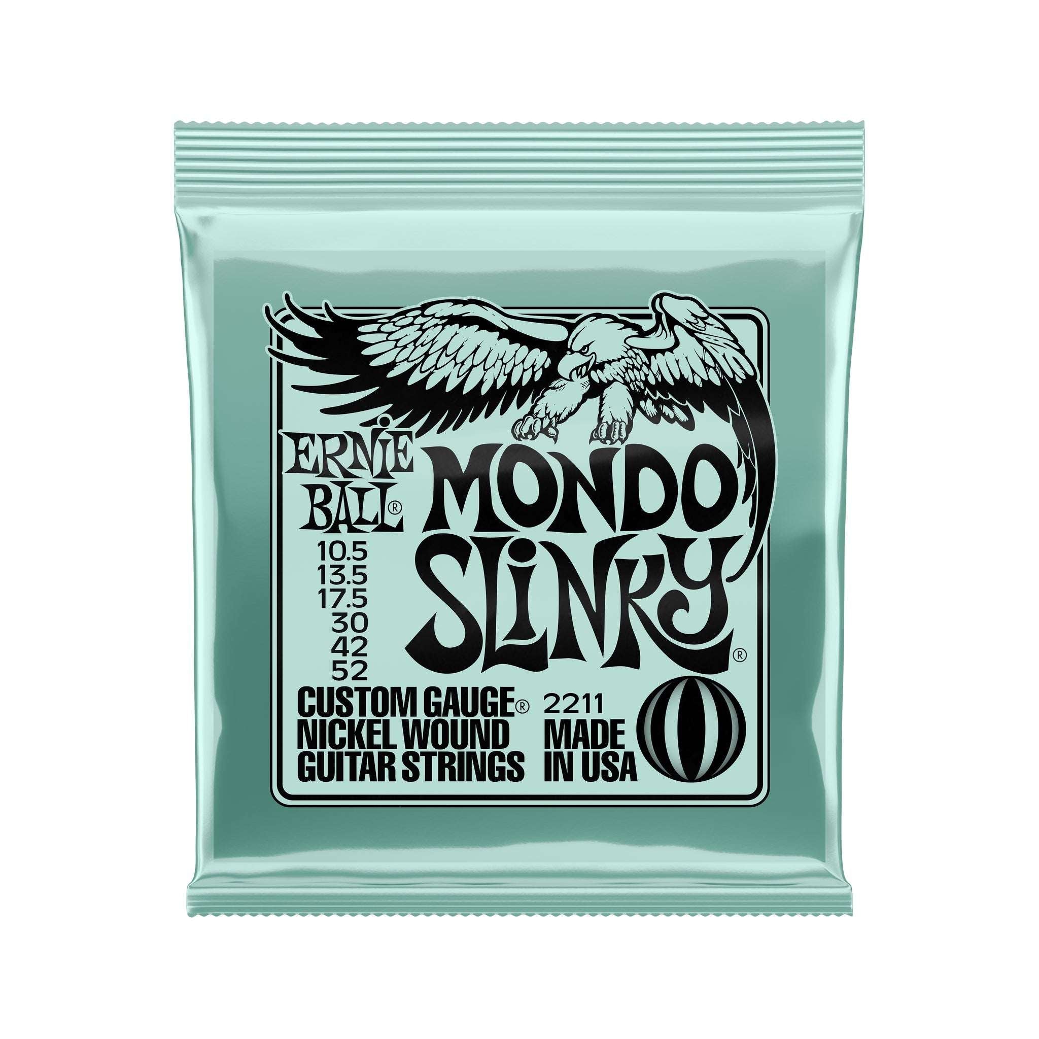 Ernie Ball Mondo Slinky Nickel Wound Electric Guitar Strings 10.5-52 | Zoso Music Sdn Bhd