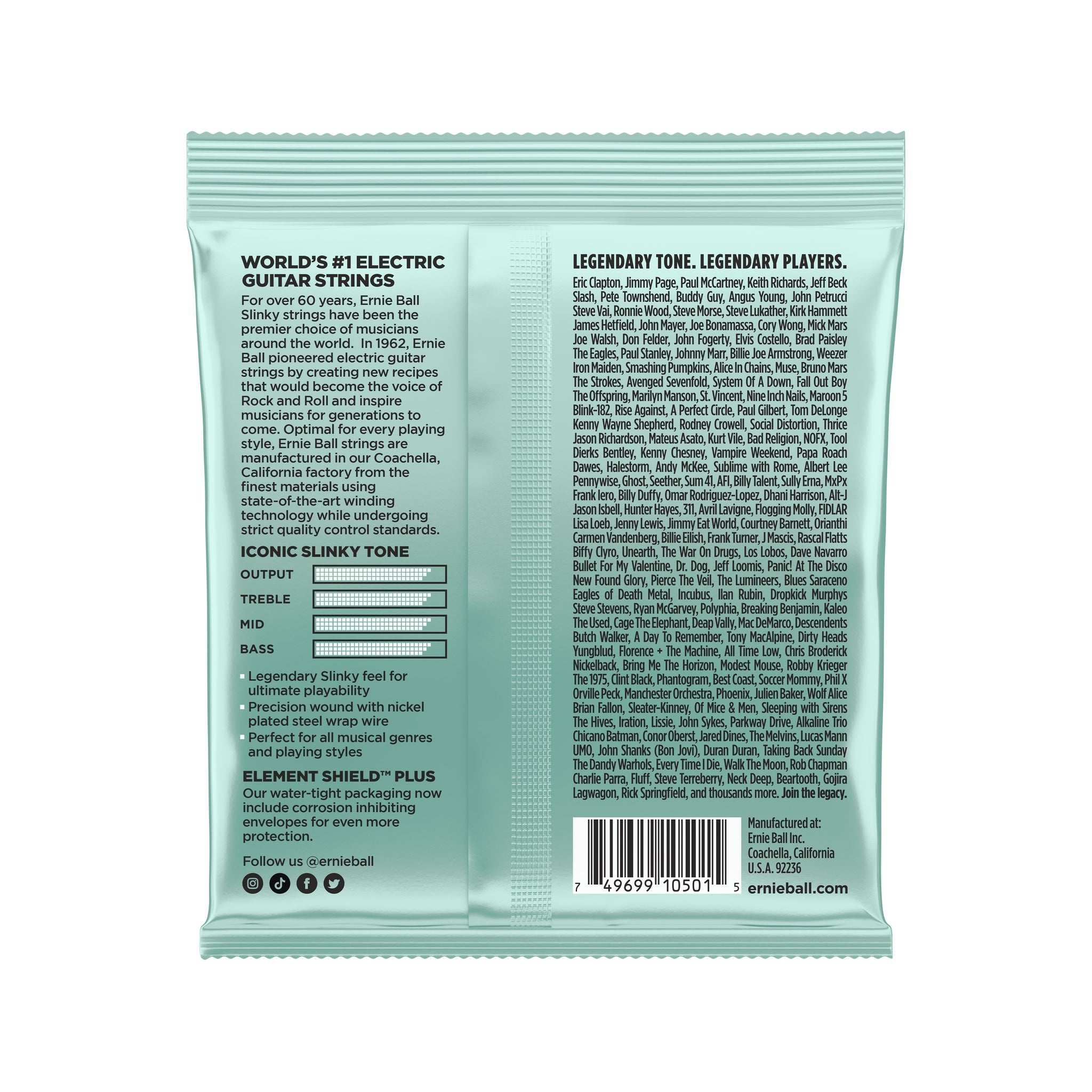 Ernie Ball Mondo Slinky Nickel Wound Electric Guitar Strings 10.5-52