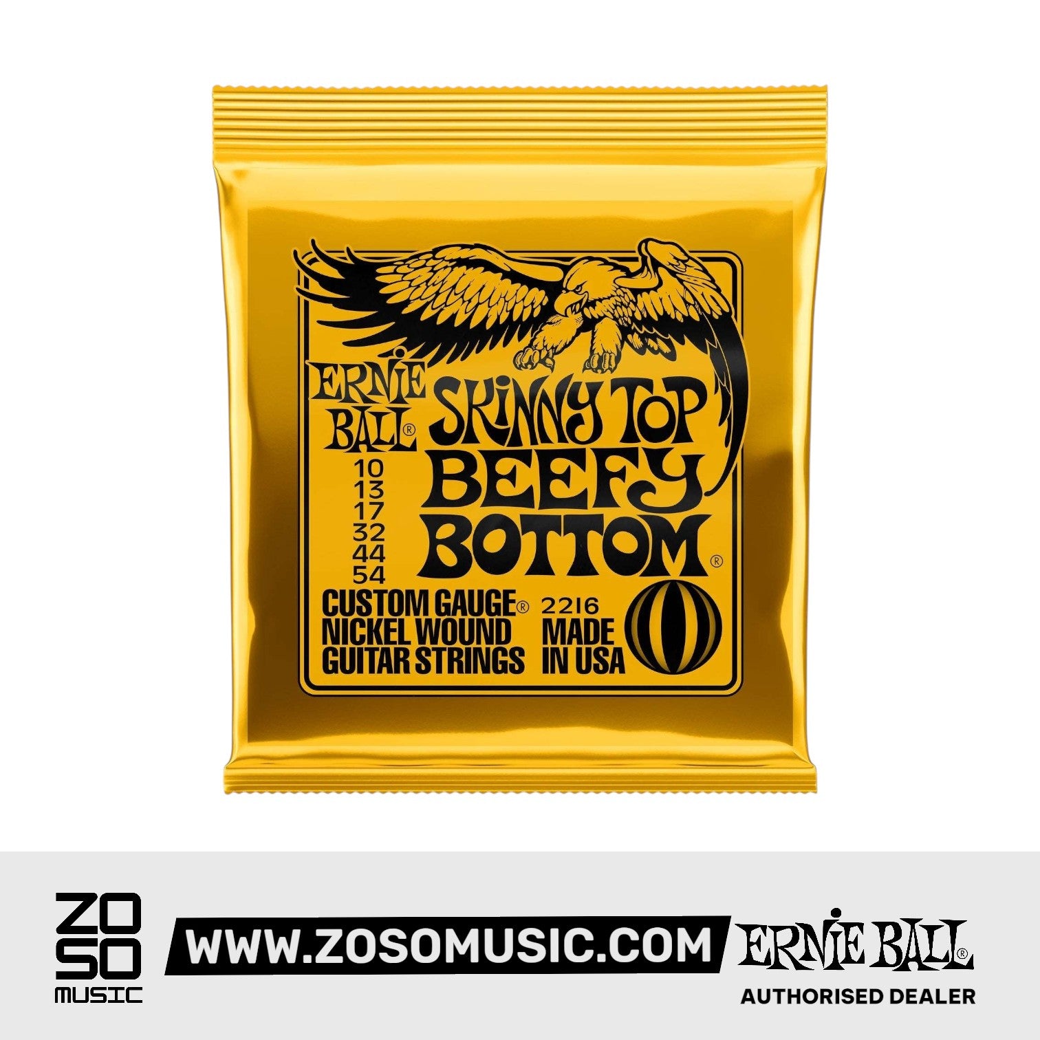 Ernie Ball Skinny Top/Beefy Bottom Slinky Nickel Wound Electric Guitar Strings, 10-54 | Zoso Music Sdn Bhd