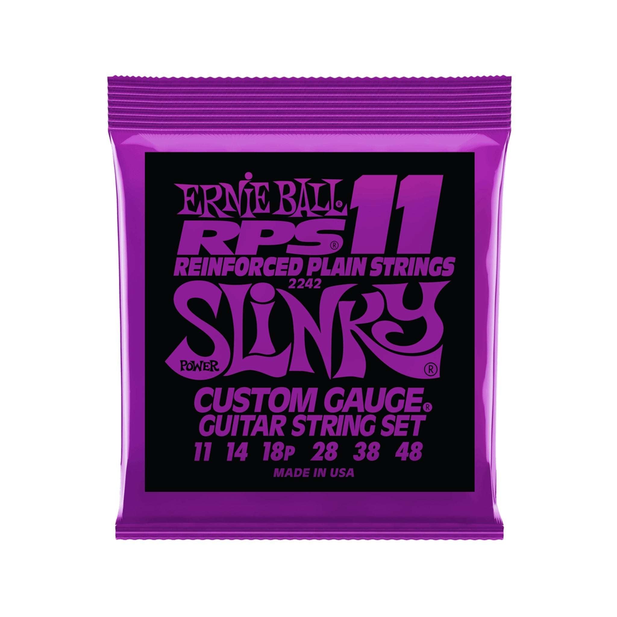 Ernie Ball Power Slinky RPS Nickel Wound Electric Guitar Strings, 11-48 | Zoso Music Sdn Bhd