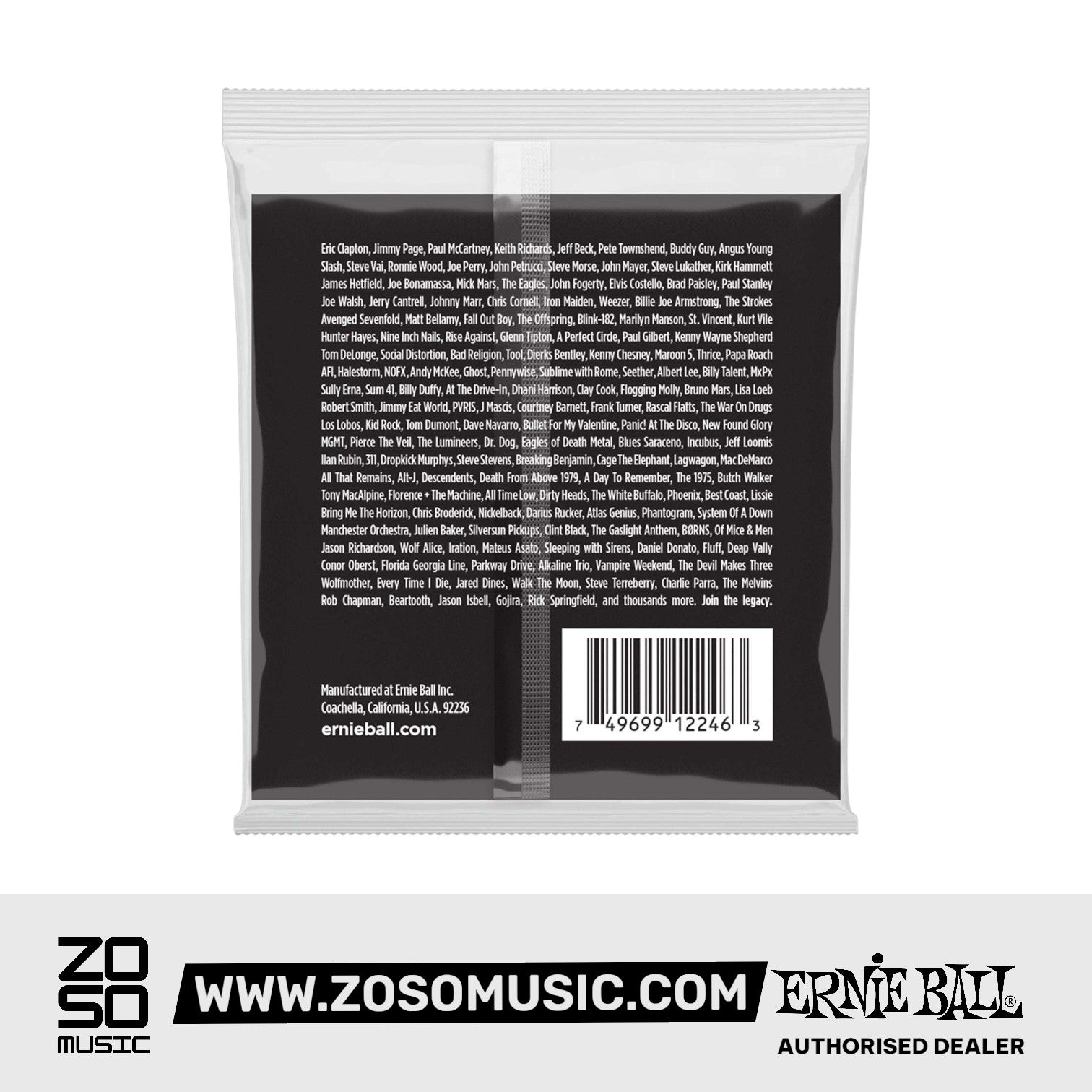 Ernie Ball Regular Slinky Stainless Steel Wound Electric Guitar Strings, 10-46