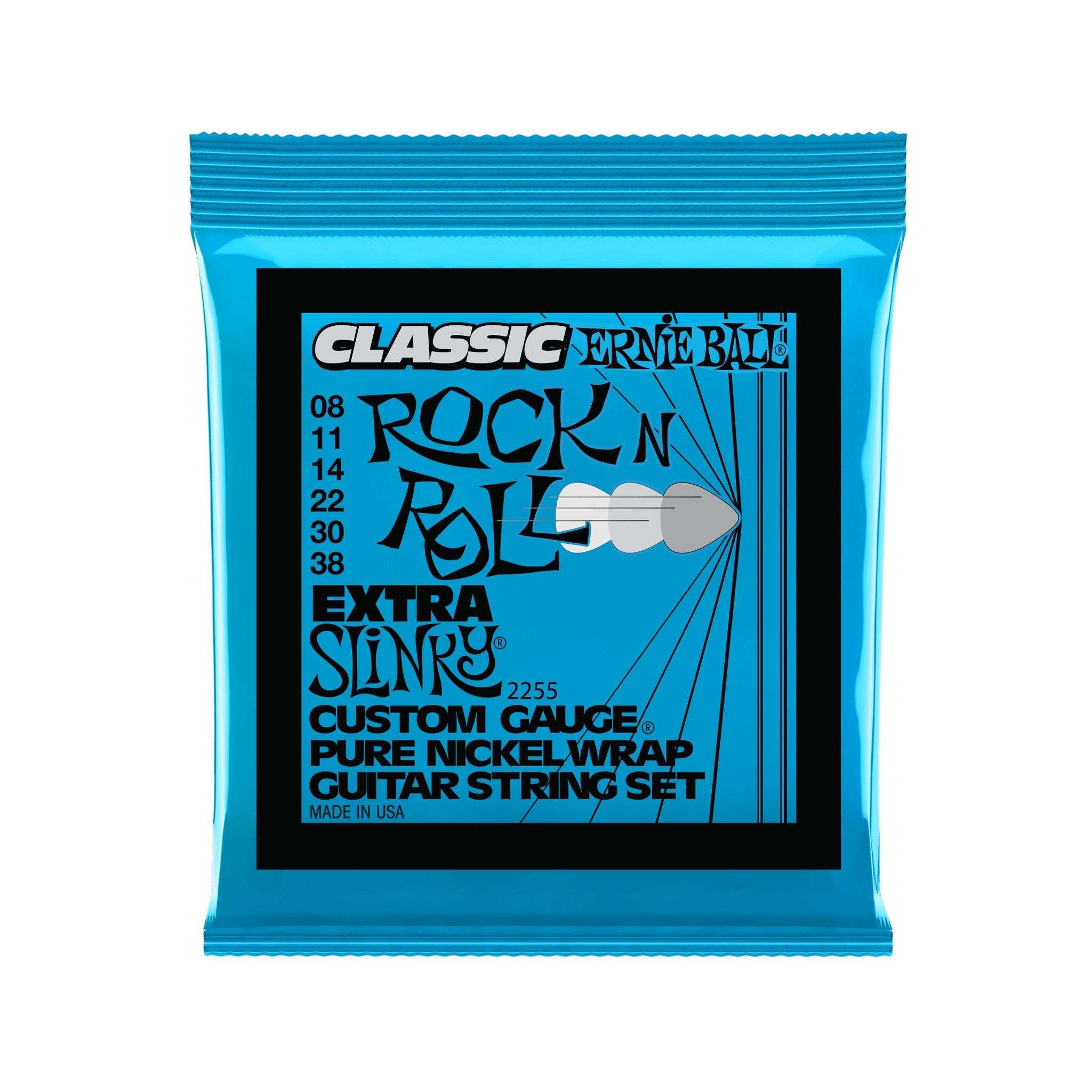 Ernie Ball Extra Slinky Classic Pure Nickel Electric Guitar Strings, 8-38 | Zoso Music Sdn Bhd