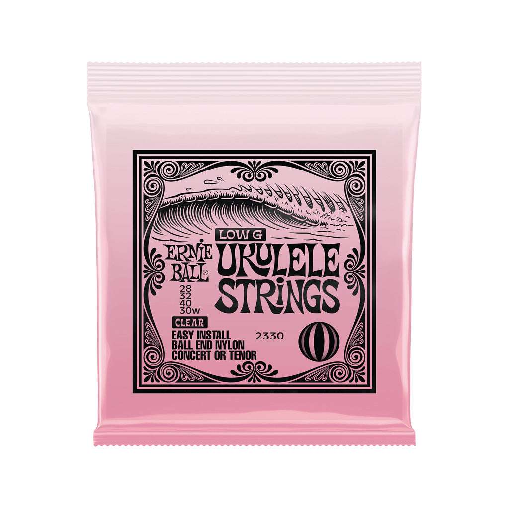 Ernie Ball Concert/Tenor Nylon Ball End Low G Ukulele Strings, Clear | Zoso Music Sdn Bhd