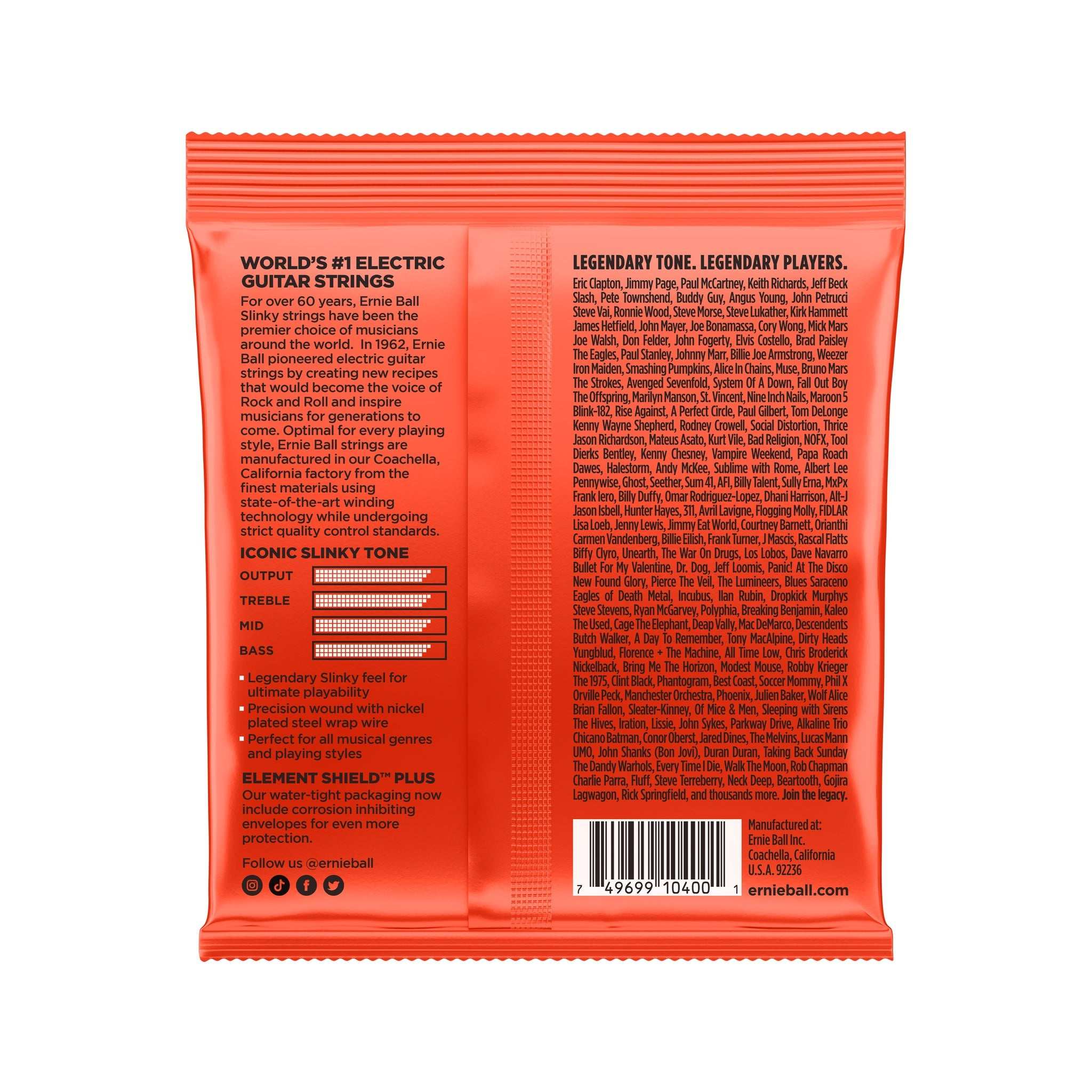 Ernie Ball Skinny Top / Heavy Bottom Slinky 7-String Nickel Wound Electric Guitar Strings 10-62