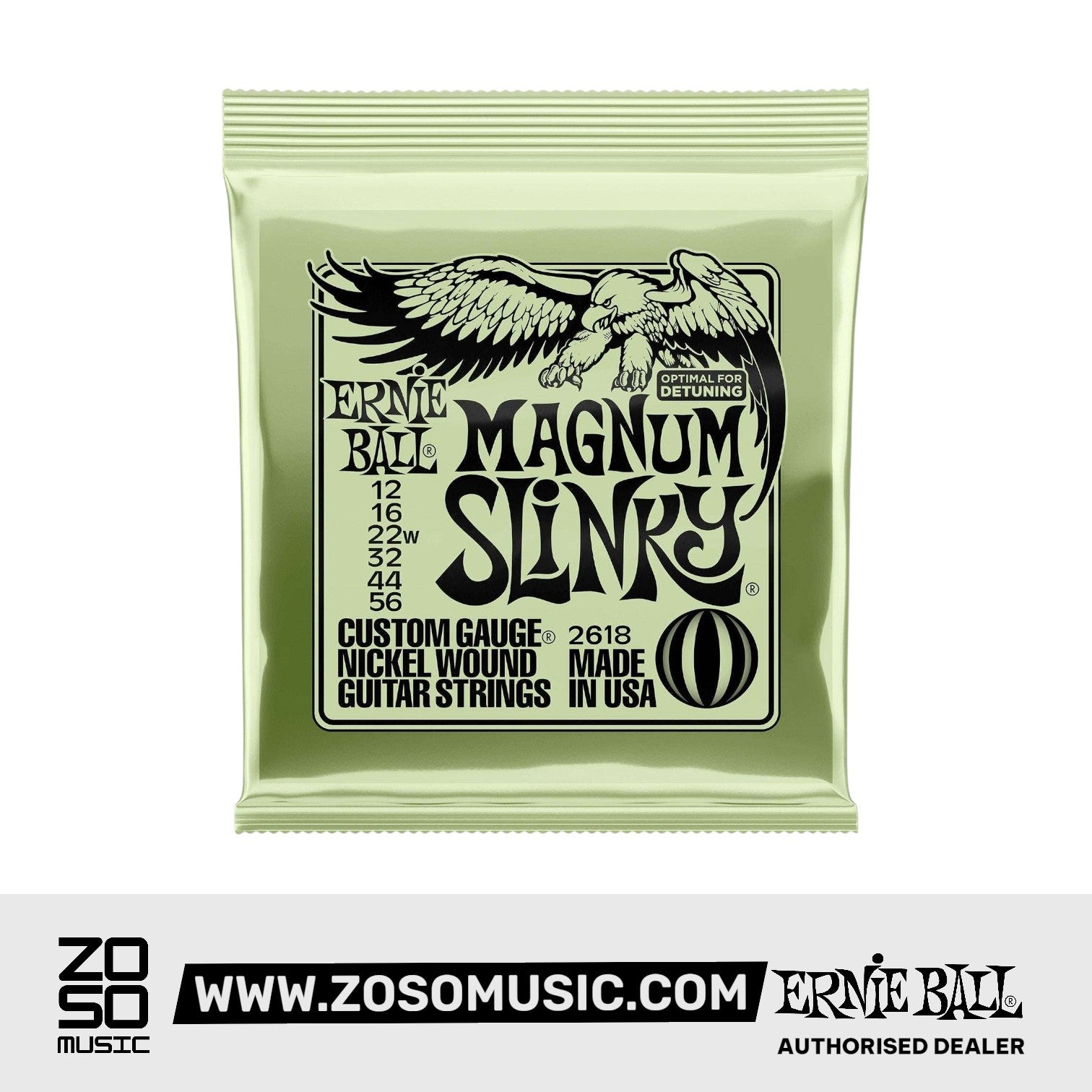 Ernie Ball Magnum Slinky Nickel Wound Electric Guitar Strings 12-56 | Zoso Music Sdn Bhd
