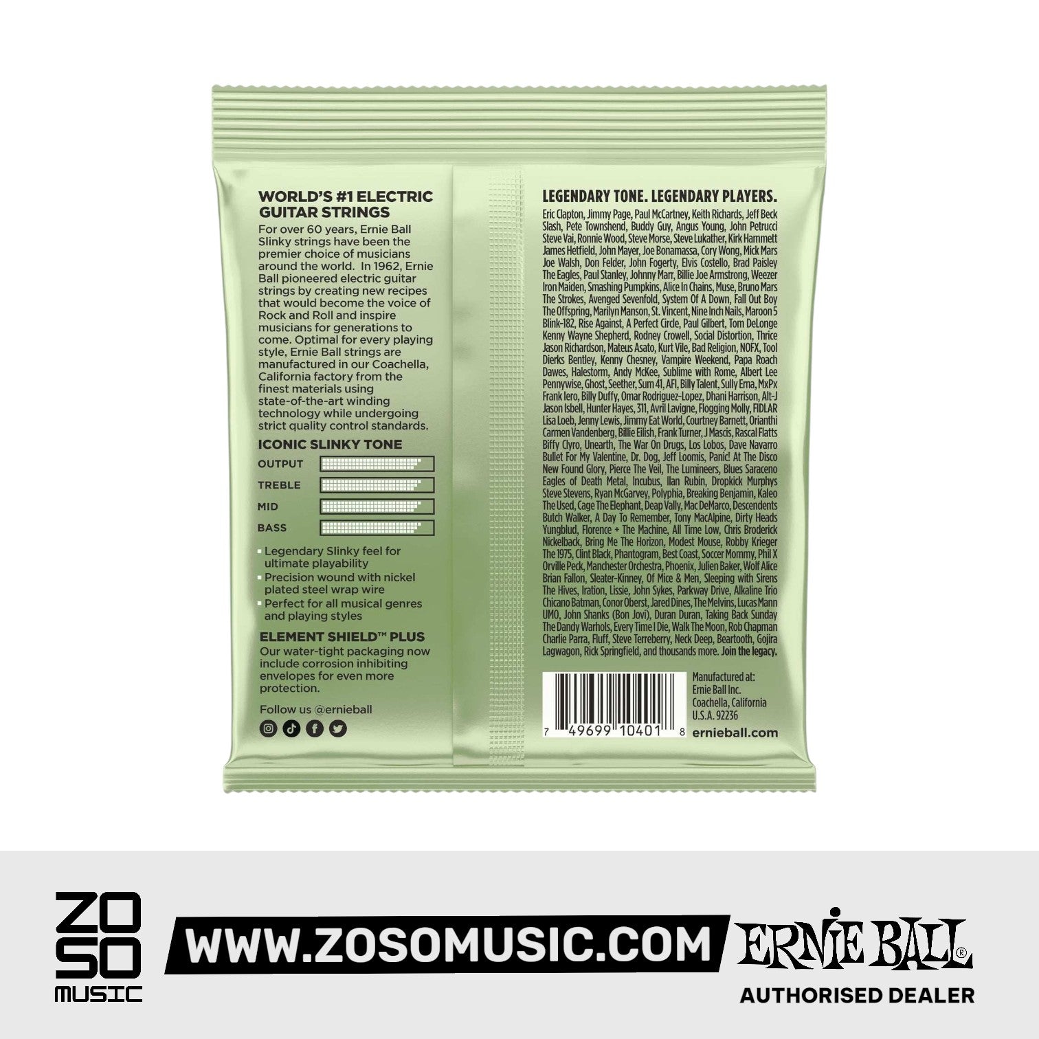 Ernie Ball Magnum Slinky Nickel Wound Electric Guitar Strings 12-56