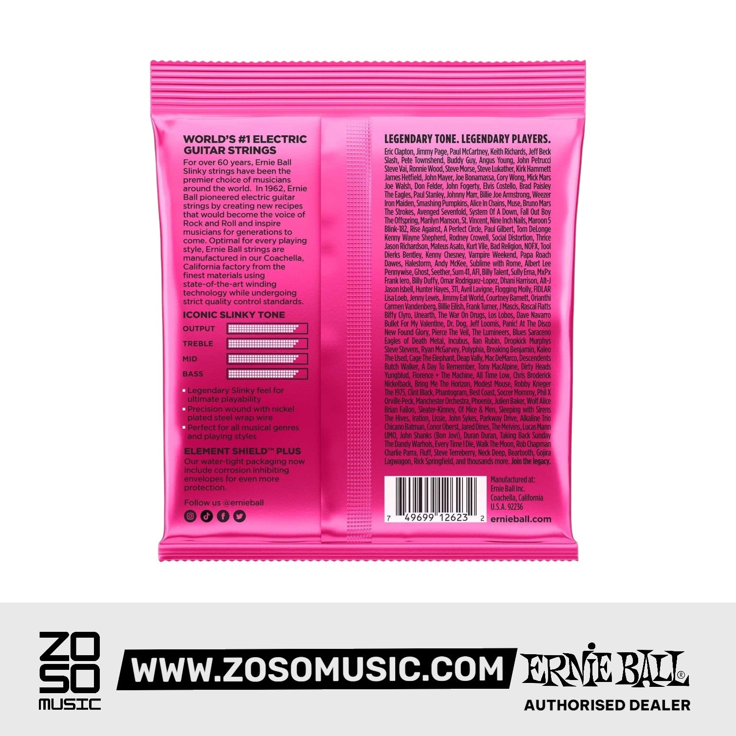 Ernie Ball Super Slinky 7-String Nickel Wound Electric Guitar Strings, 9-52