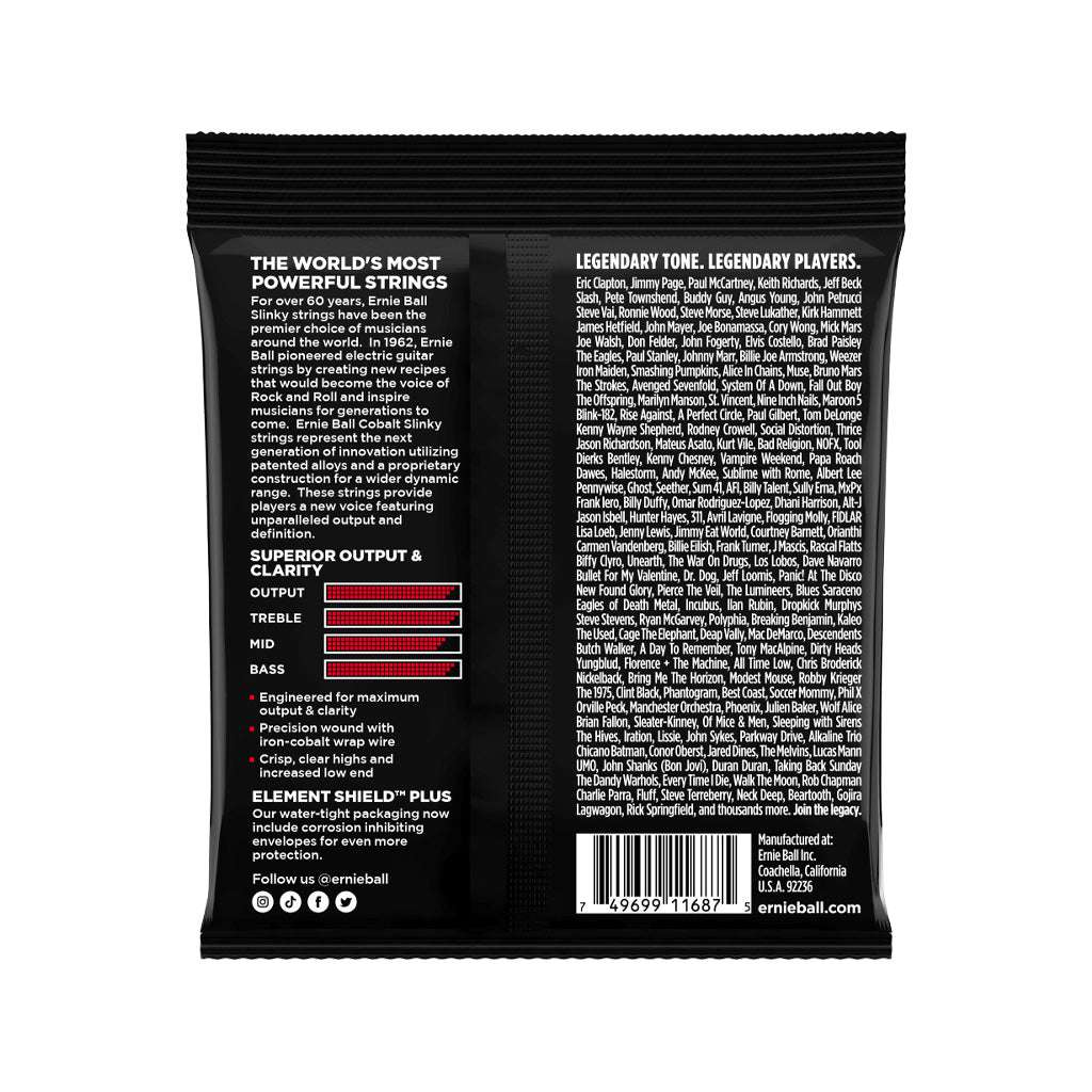 Ernie Ball Burly Slinky Cobalt Electric Guitar Strings, 11-52