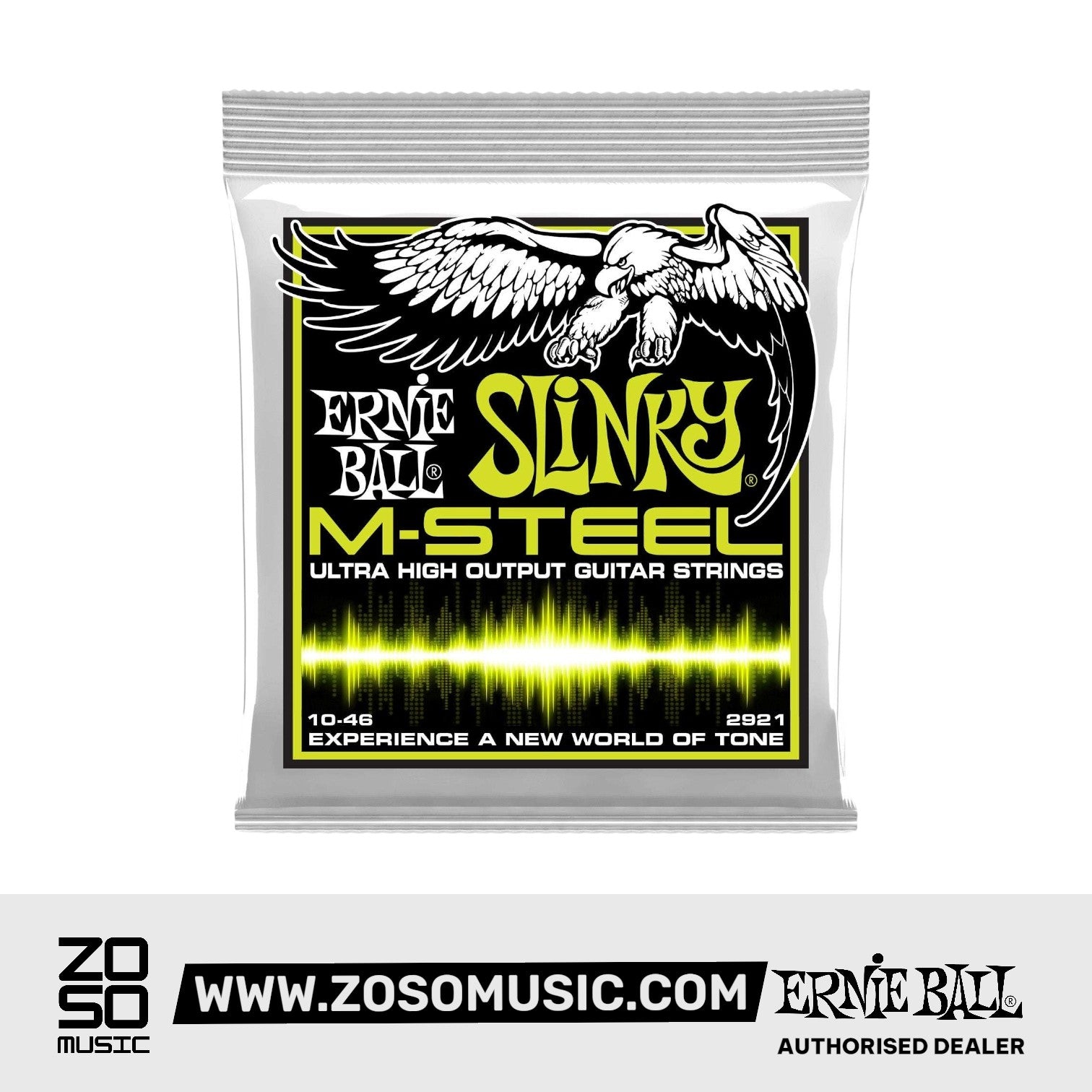 Ernie Ball Regular Slinky M-Steel Electric Guitar Strings, 10-46 | Zoso Music Sdn Bhd