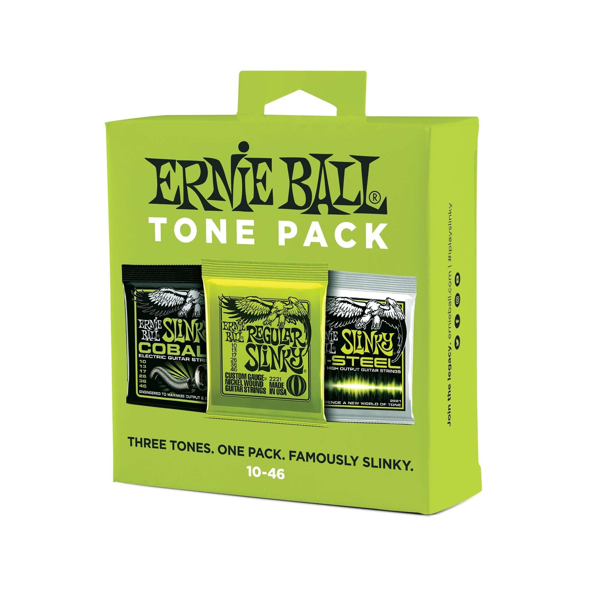 Ernie Ball Regular Slinky Tone Pack Electric Guitar Strings, 10-46