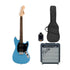 Squier Sonic Mustang HH Electric Guitar Bundle w/Black Pickguard, Laurel FB, California Blue | Zoso Music Sdn Bhd