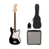 Squier Sonic Bronco Bass Guitar Bundle w/White Pickguard, Laurel FB, Black | Zoso Music Sdn Bhd