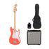 Squier Sonic Bronco Bass Guitar Bundle w/White Pickguard, Maple FB, Tahitian Coral | Zoso Music Sdn Bhd
