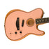 Fender FSR American Acoustasonic Telecaster Guitar w/Bag, Ebony FB, Shell Pink