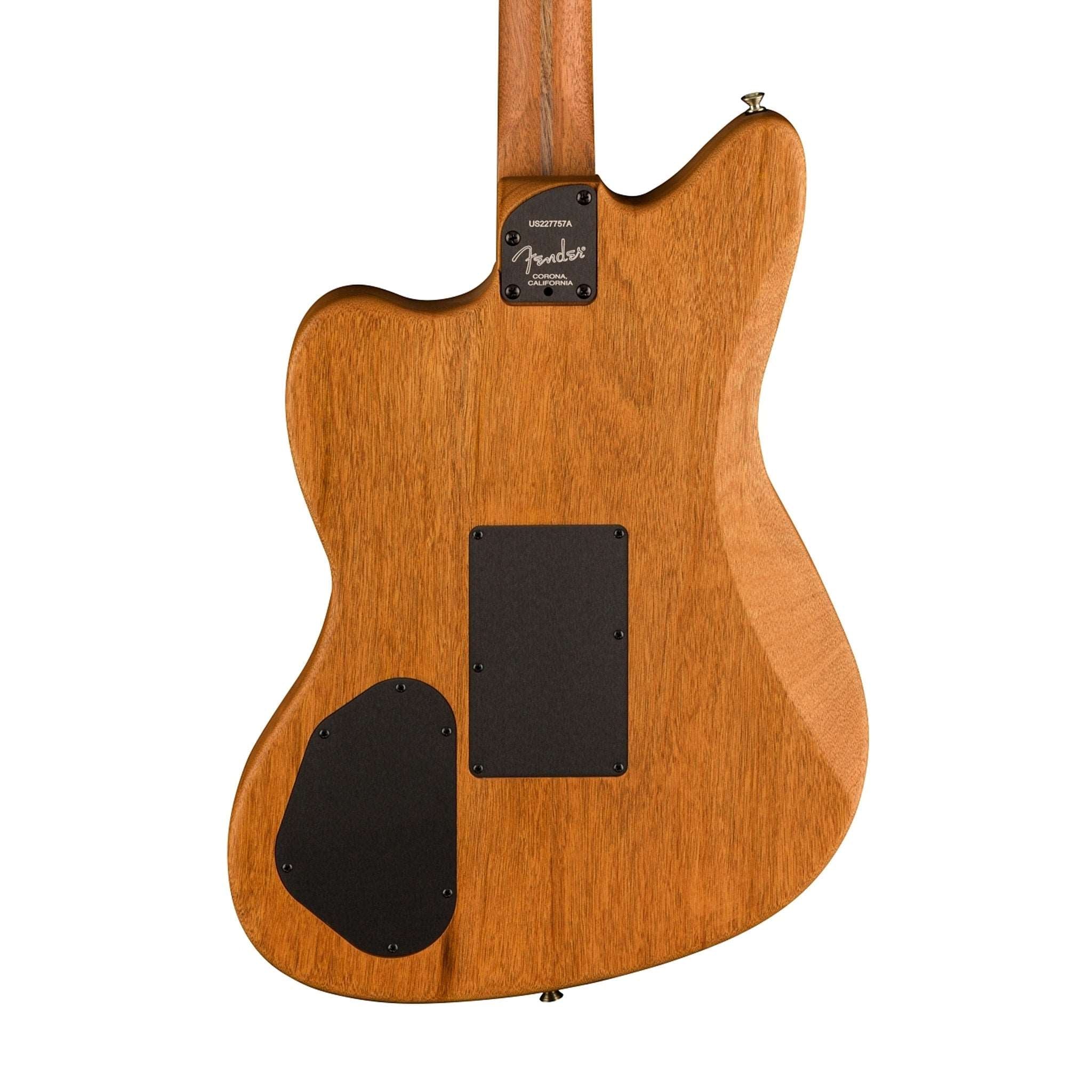 Fender American Acoustasonic Jazzmaster Acoustic-Electric Guitar w/Bag, Ebony FB, Bourbon Burst