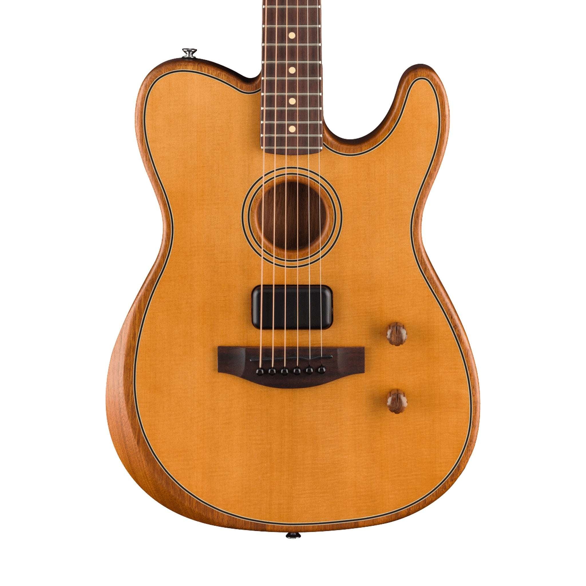 Fender Acoustasonic Standard Telecaster Electric Guitar, RW FB, Aged Natural | Zoso Music Sdn Bhd