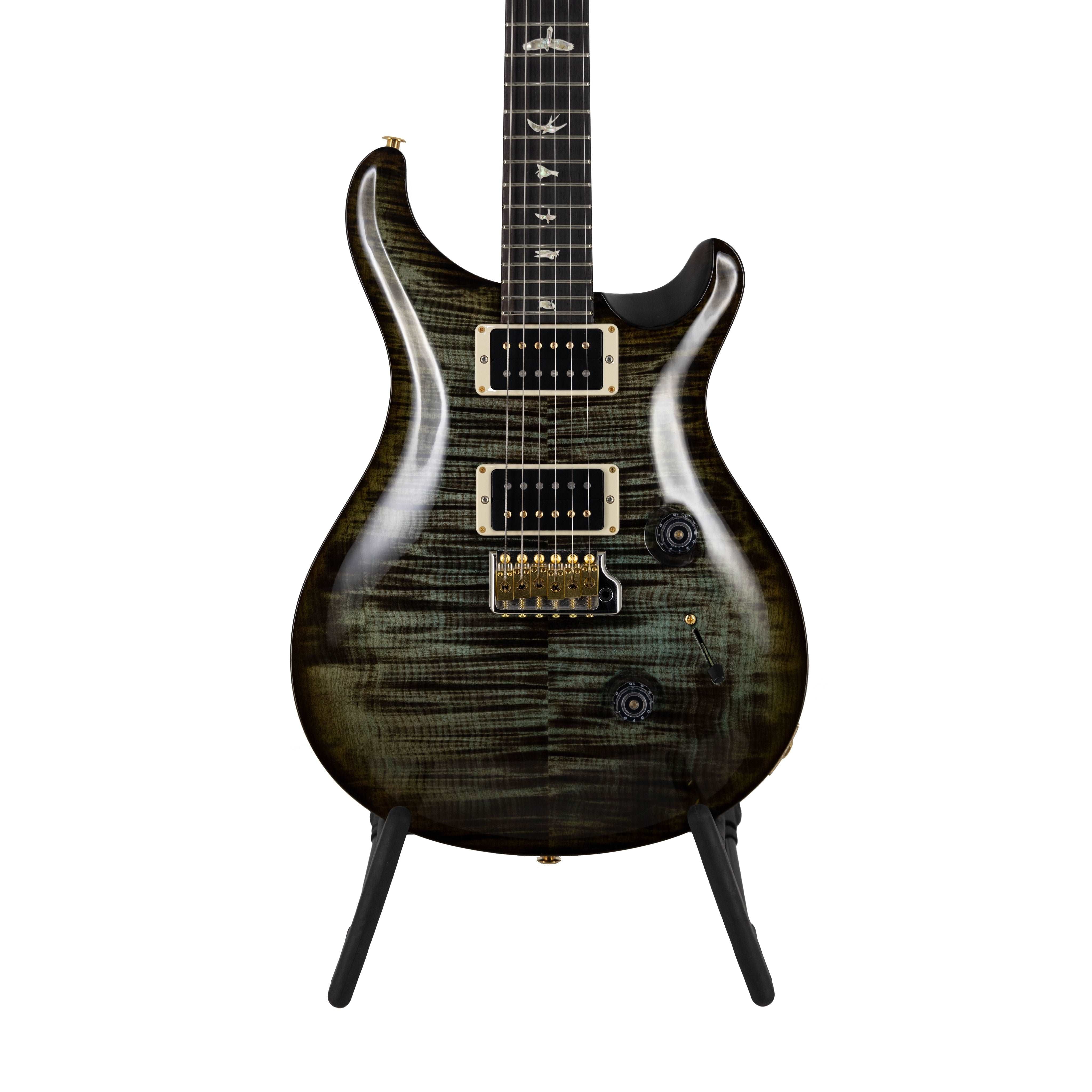 PRS Custom 24 10-Top Electric Guitar, Custom Color, Trampas Green - Zoso Music