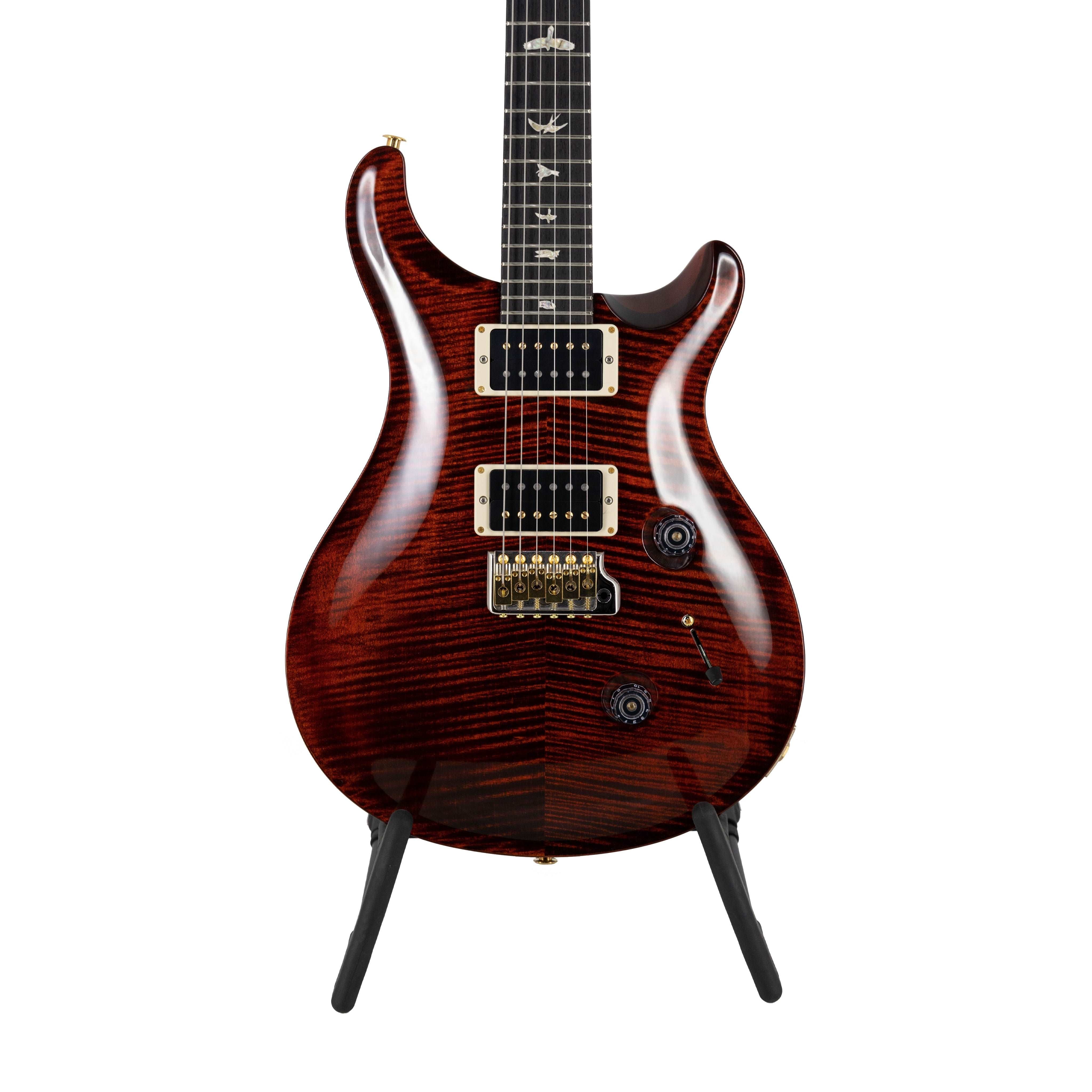 PRS Custom 24 10-Top Electric Guitar, Custom Color, Orange Tiger - Zoso Music
