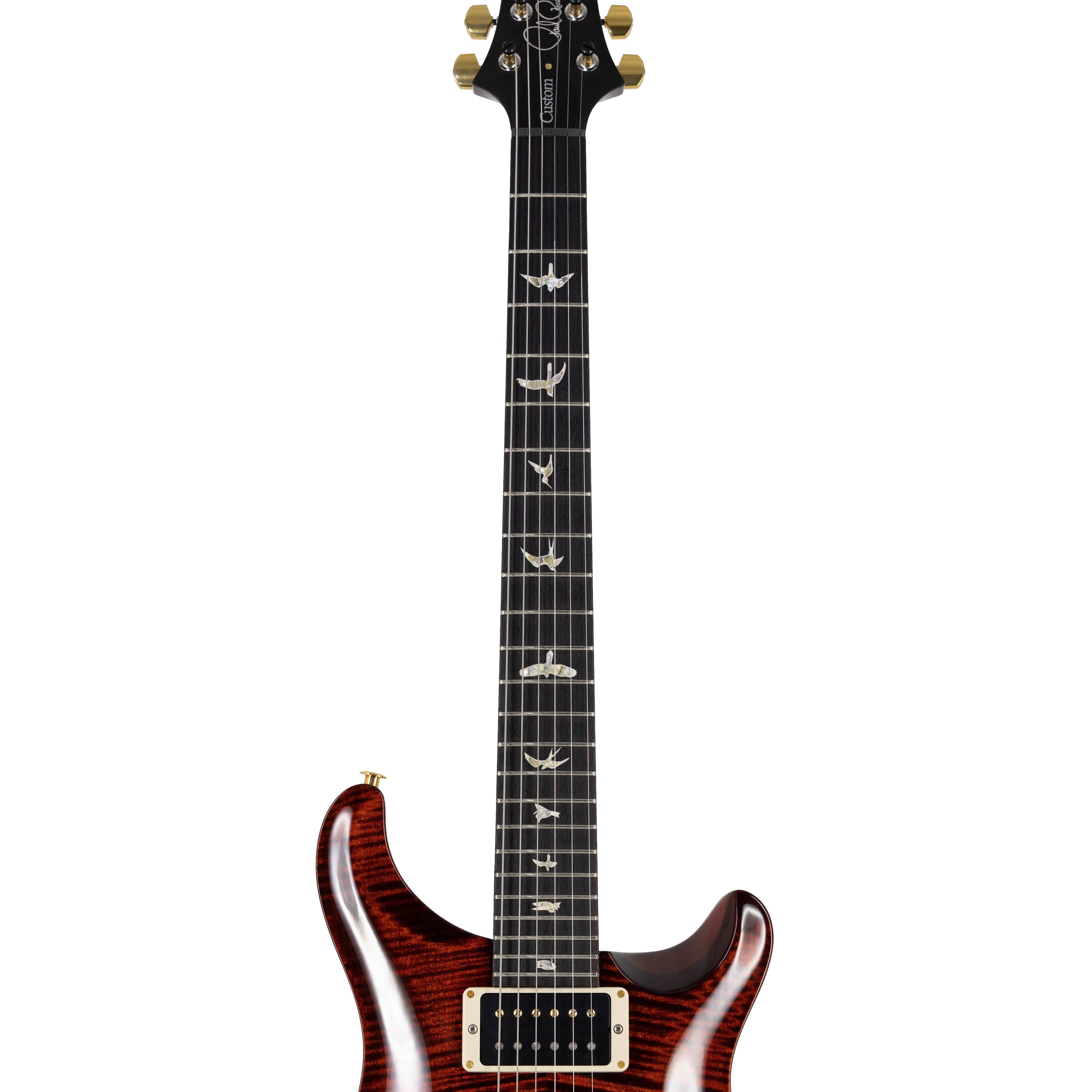 PRS Custom 24 10-Top Electric Guitar, Custom Color, Orange Tiger - Zoso Music