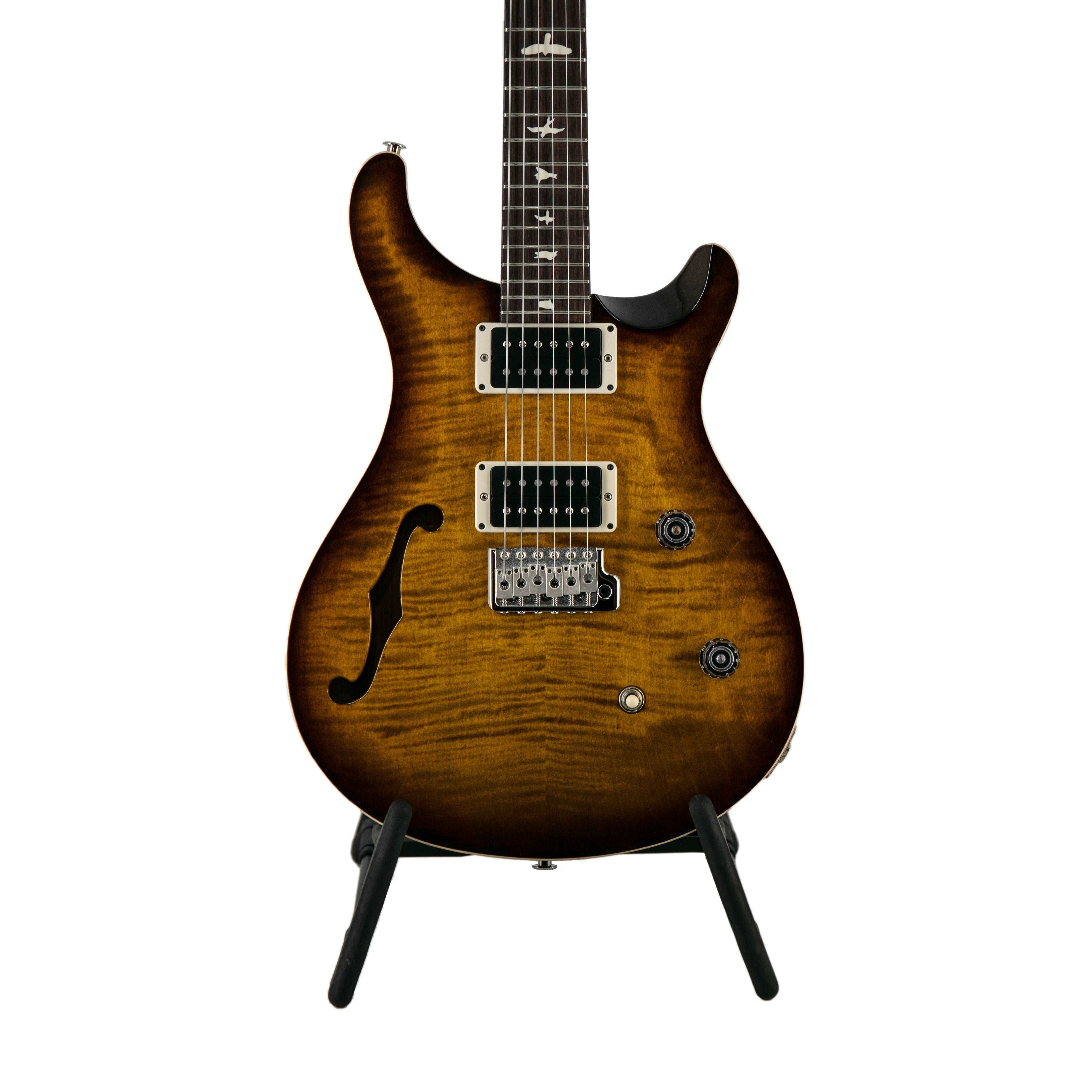 PRS CE24 Semi-Hollow Electric Guitar w/Bag, Custom Color, Amber Burst - Zoso Music