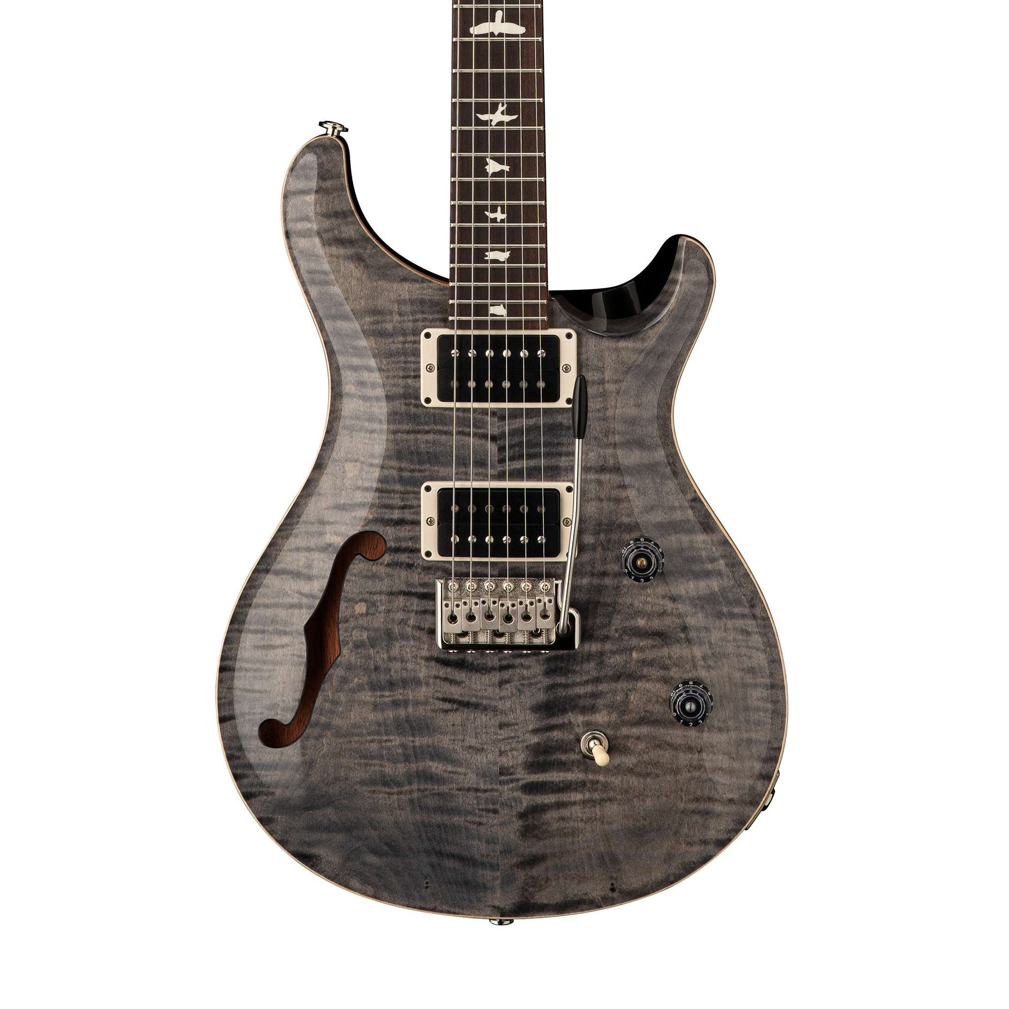 PRS CE24 Semi-Hollow Electric Guitar w/Bag, Faded Grey Black - Zoso Music