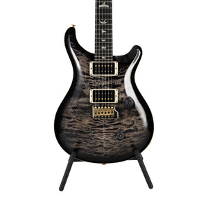 PRS Custom 24 Quilt 10 Top Electric Guitar w/Stained Maple Neck, Charcoal Burst - Zoso Music
