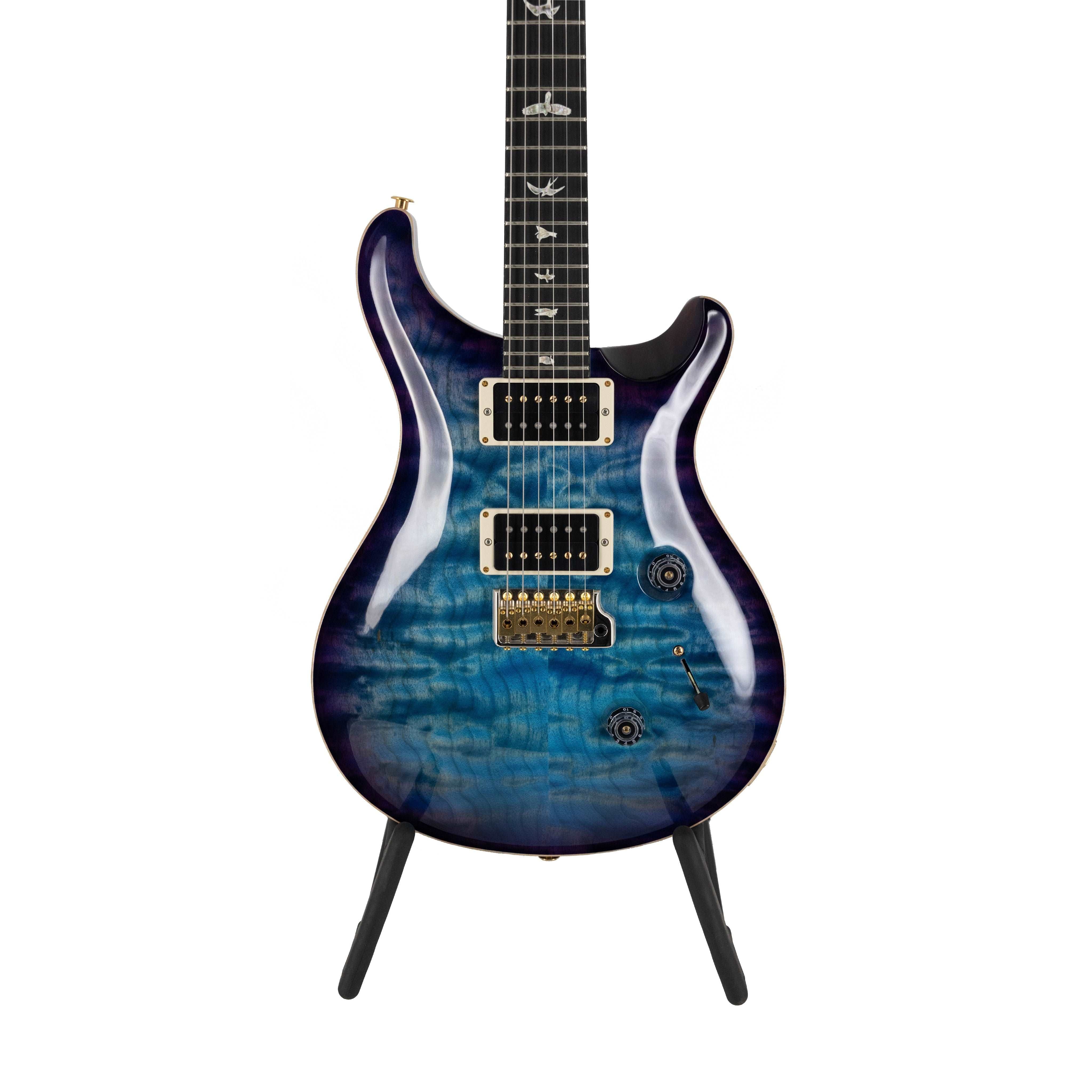 PRS Custom 24 Quilt 10-Top Electric Guitar w/ Pattern Thin Neck, Aquableux Purple Burst - Zoso Music