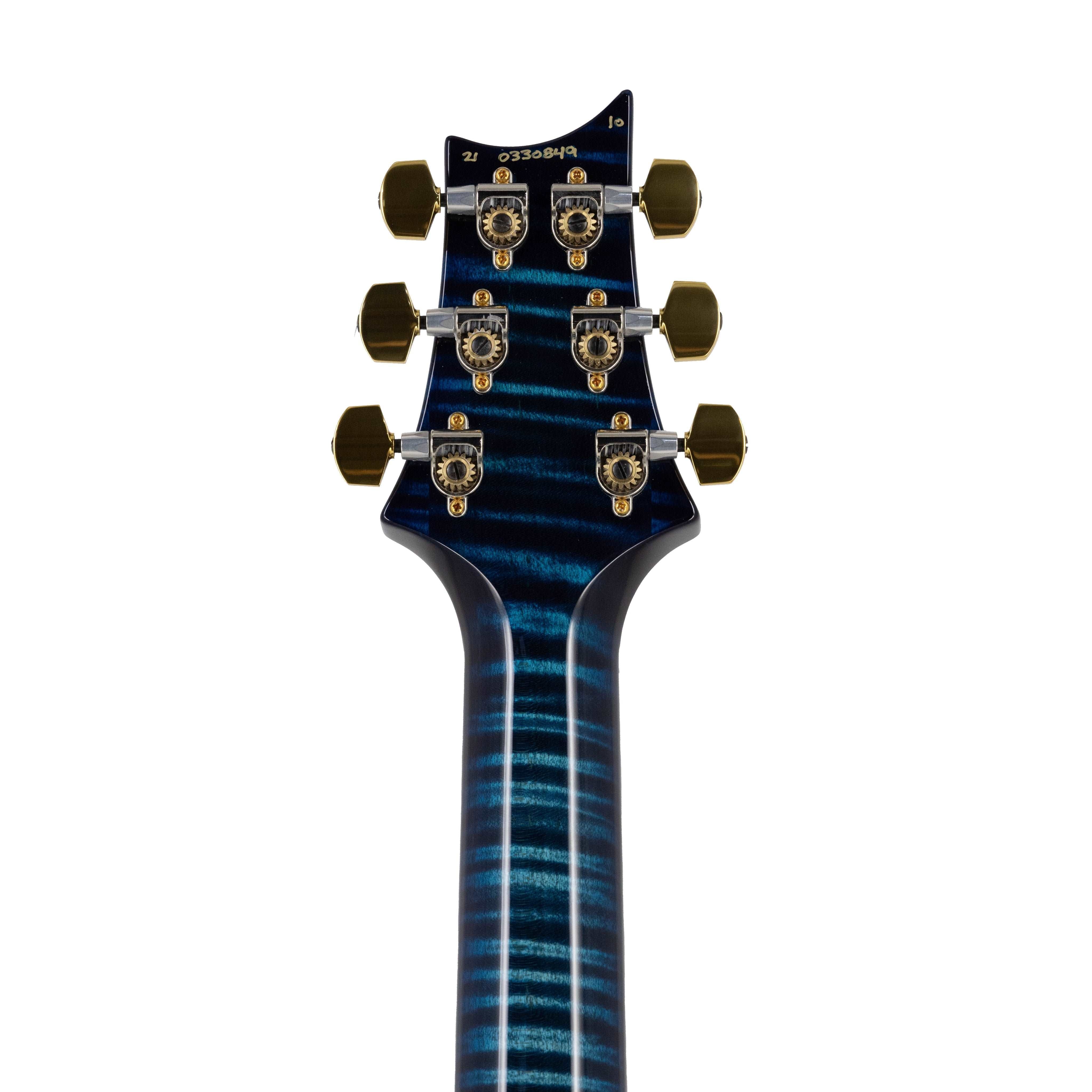 PRS Custom 24 Quilt 10-Top Electric Guitar w/ Pattern Thin Neck, Cobalt Blue - Zoso Music