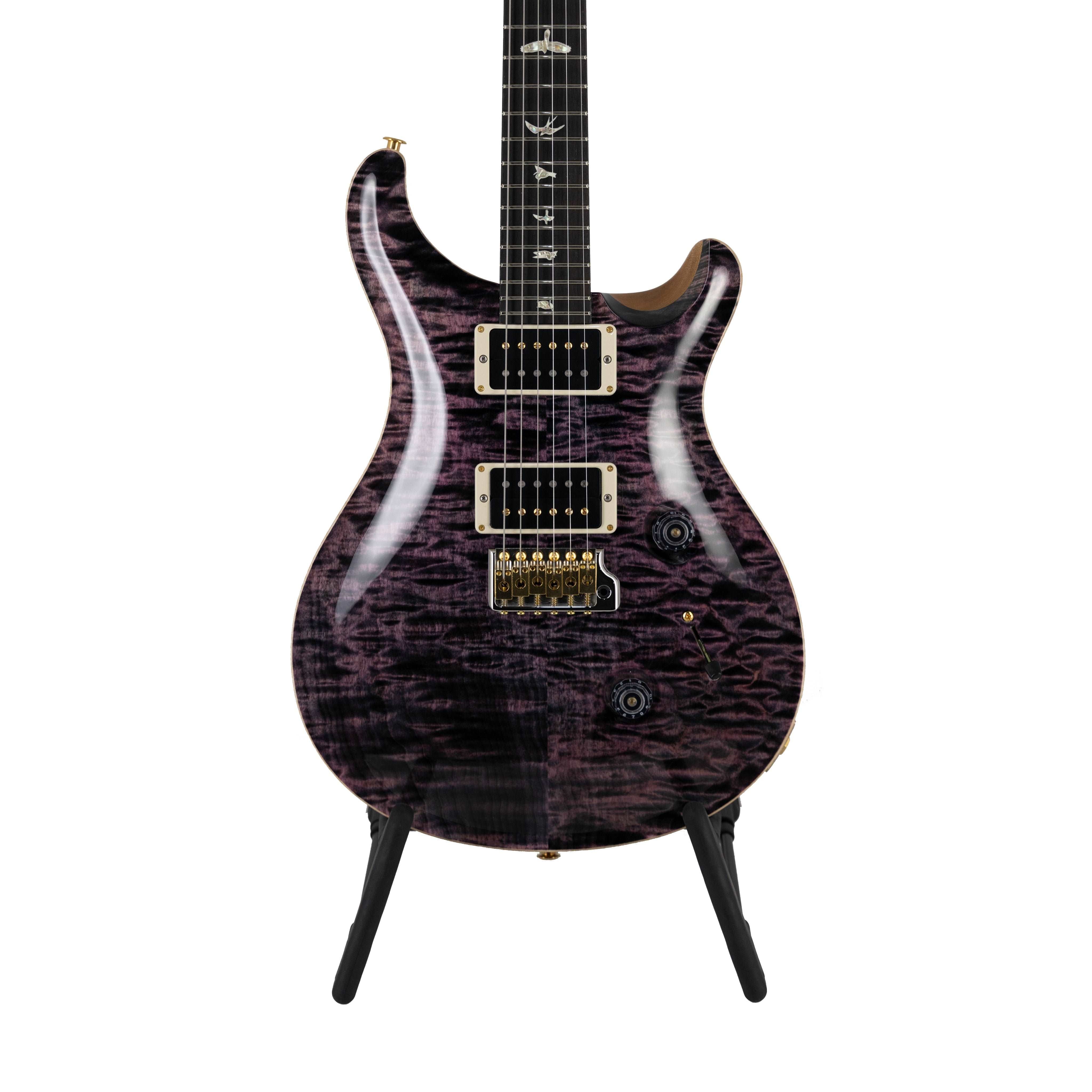 PRS Custom 24 Quilt 10-Top Electric Guitar w/ Pattern Thin Neck, Purple Iris - Zoso Music