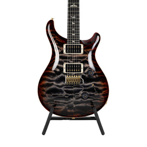 PRS Custom 24 Quilt 10-Top Electric Guitar w/ Pattern Thin Neck, Charcoal Cherry Burst - Zoso Music