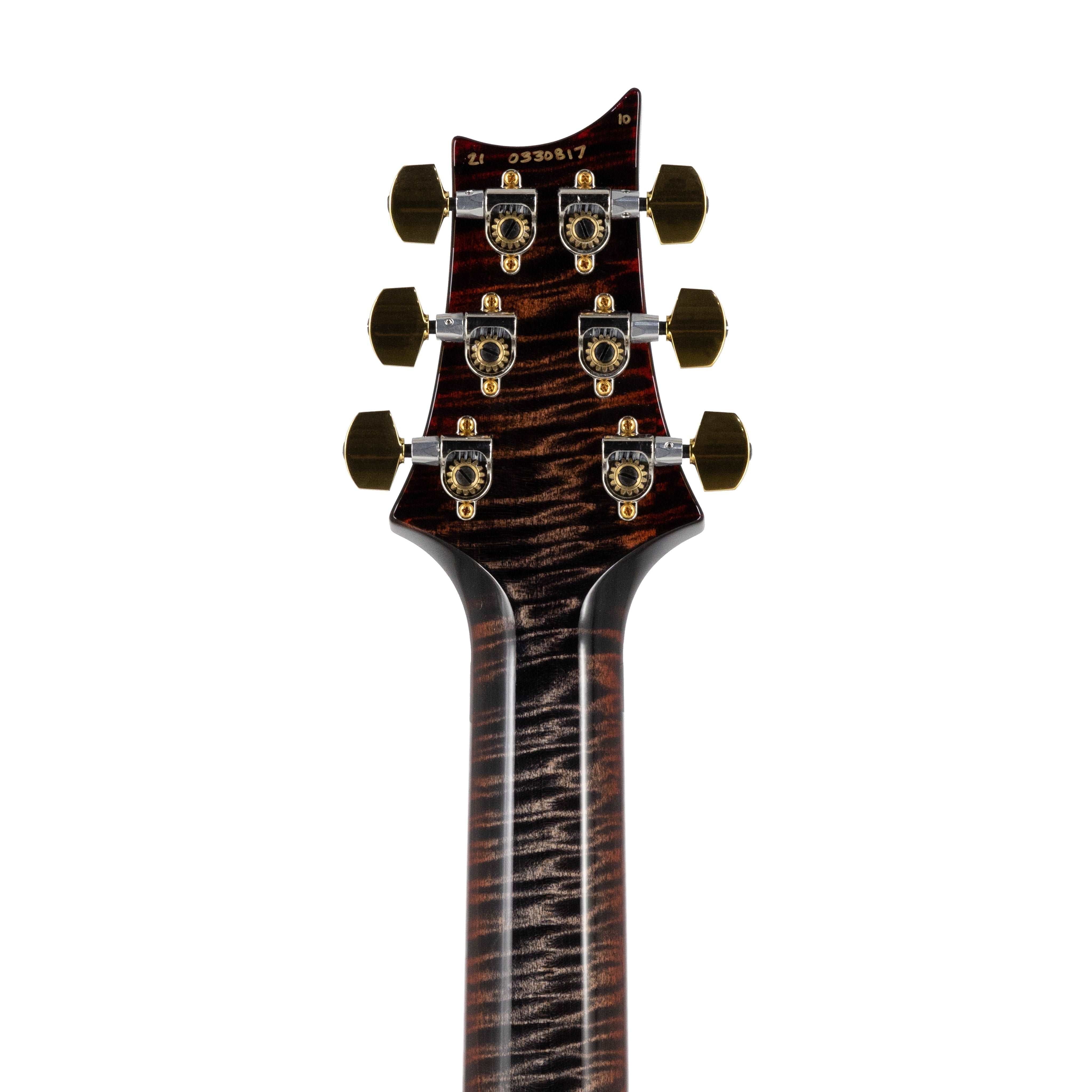 PRS Custom 24 Quilt 10-Top Electric Guitar w/ Pattern Thin Neck, Charcoal Cherry Burst - Zoso Music