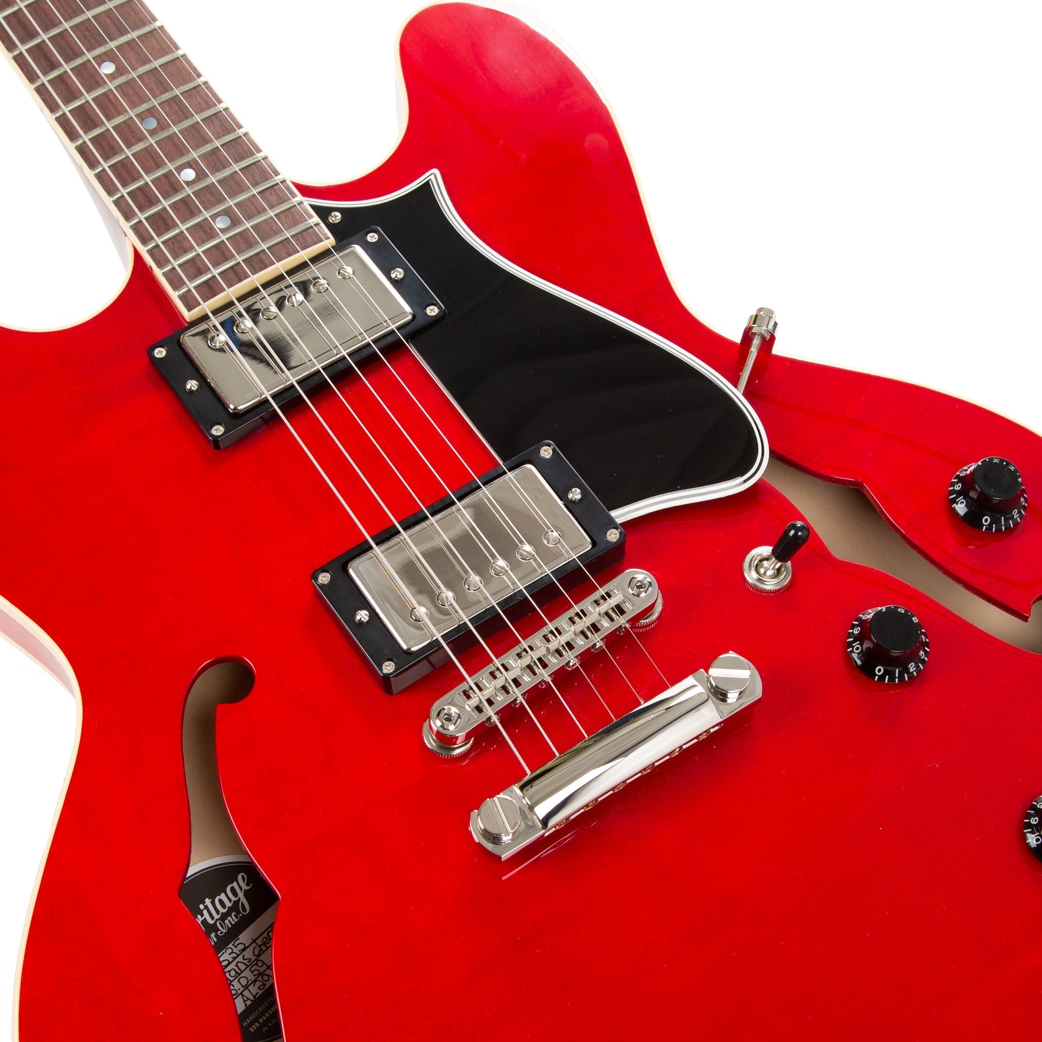 Heritage Standard H-535 Semi-Hollow Electric Guitar with Case, Trans Cherry |  HERITAGE |  ELECTRIC GUITAR |  Zoso Music