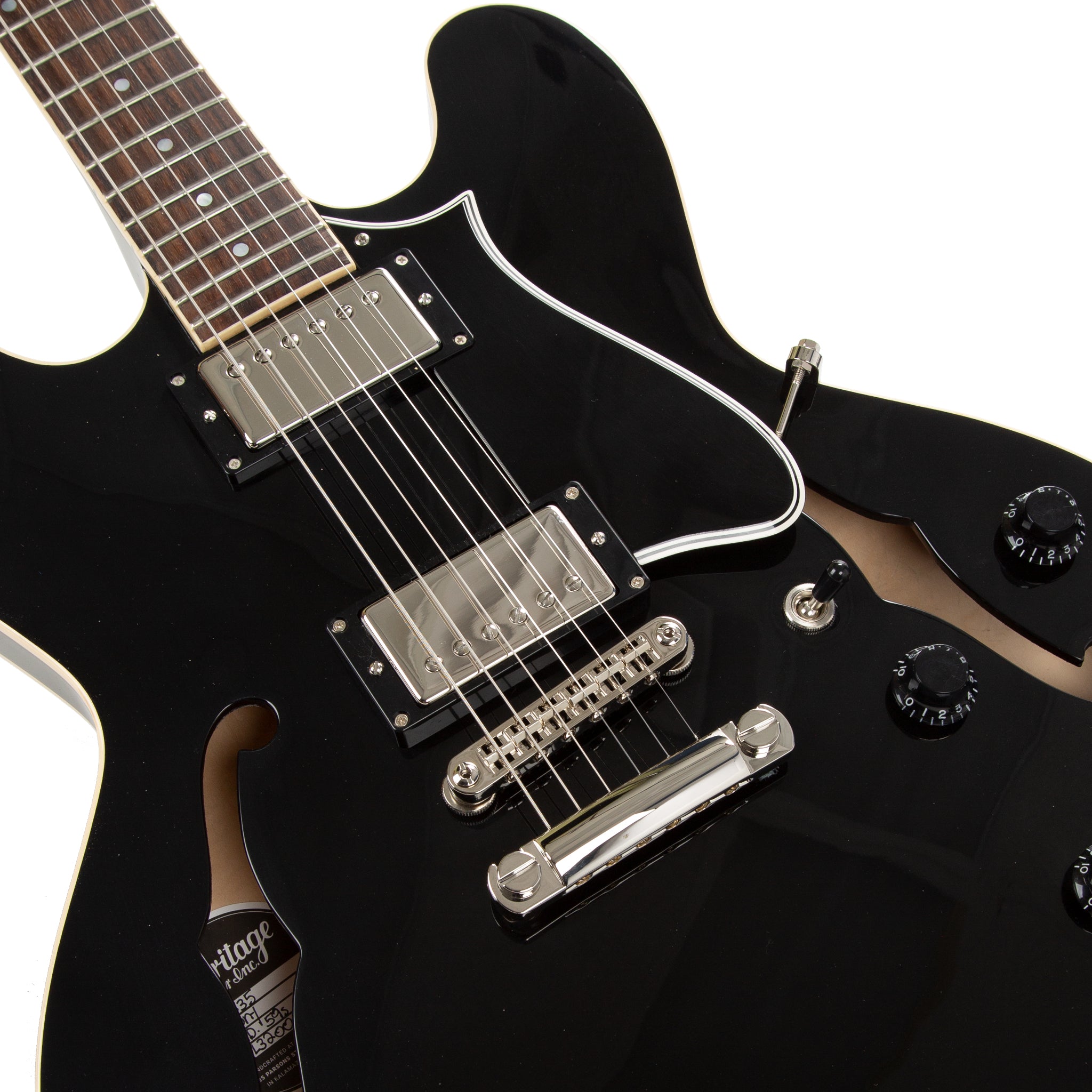 Heritage Standard H-535 Semi-Hollow Electric Guitar with Case, Ebony |  HERITAGE |  ELECTRIC GUITAR |  Zoso Music