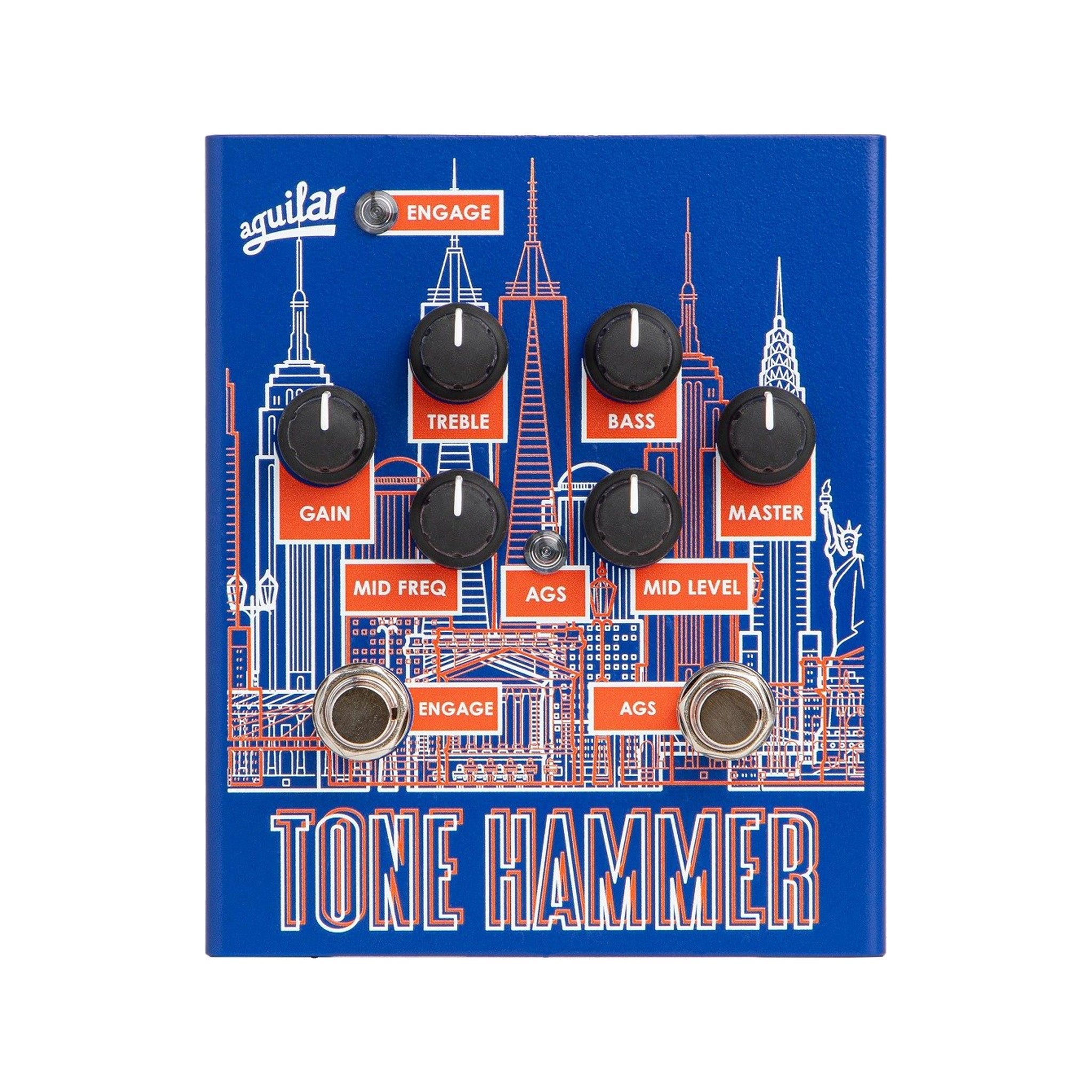 Aguilar Limited Edition NYC Blue Skyline Tone Hammer Preamp Pedal | Zoso Music Sdn Bhd