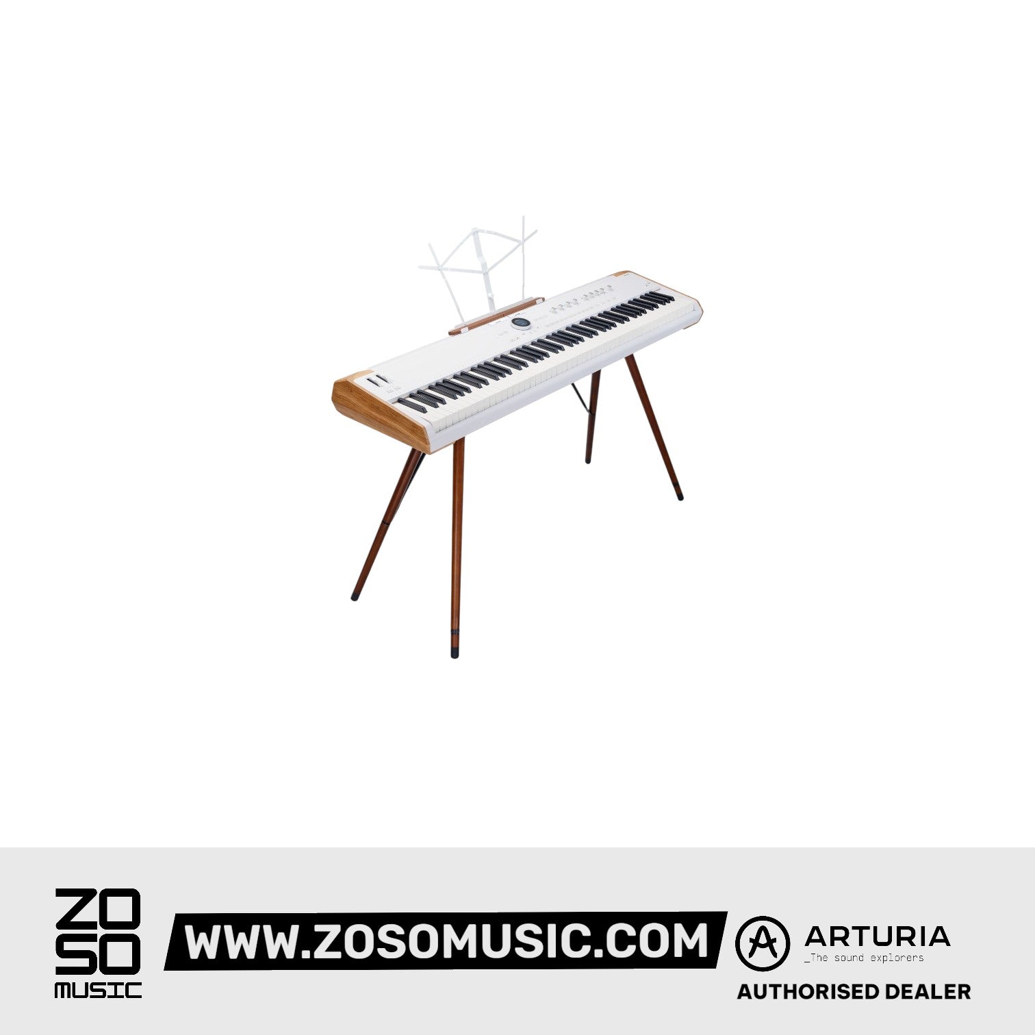 Arturia AstroLab 88 Hammer Action Stage Keyboard, White