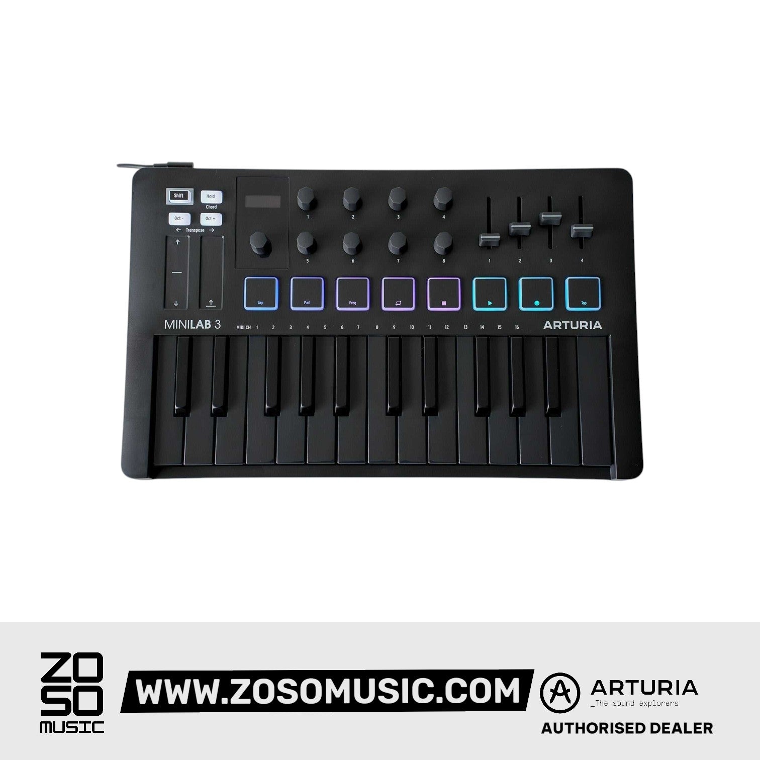 Arturia Minilab Mk3 Front View Zoso Music