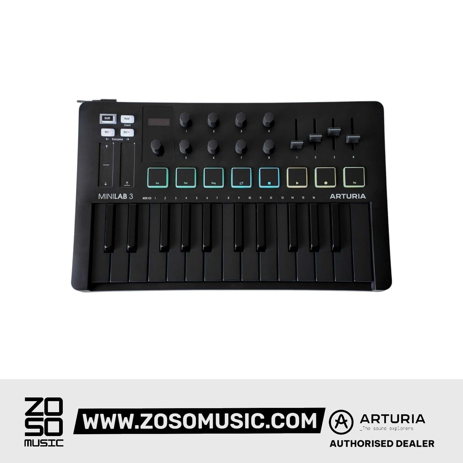Arturia Minilab Mk3 Front View Zoso Music