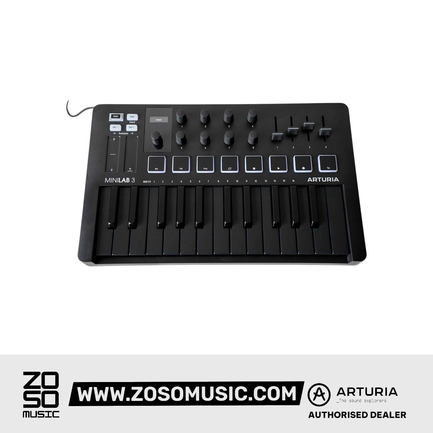Arturia Minilab Mk3 Front View Zoso Music