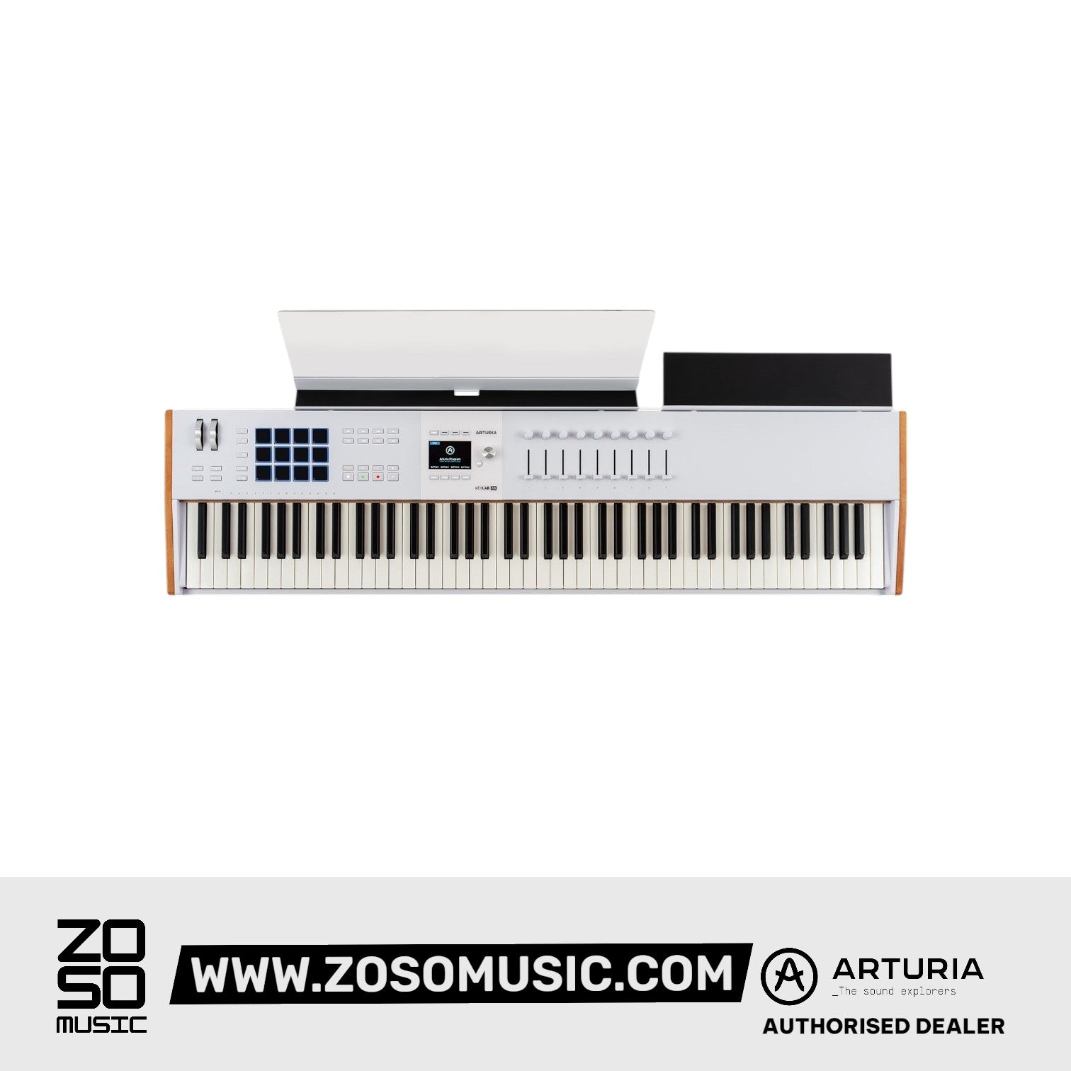 Arturia KeyLab 88 Mk3 88-Key Weighted Keyboard Controller, White | Zoso Music Sdn Bhd