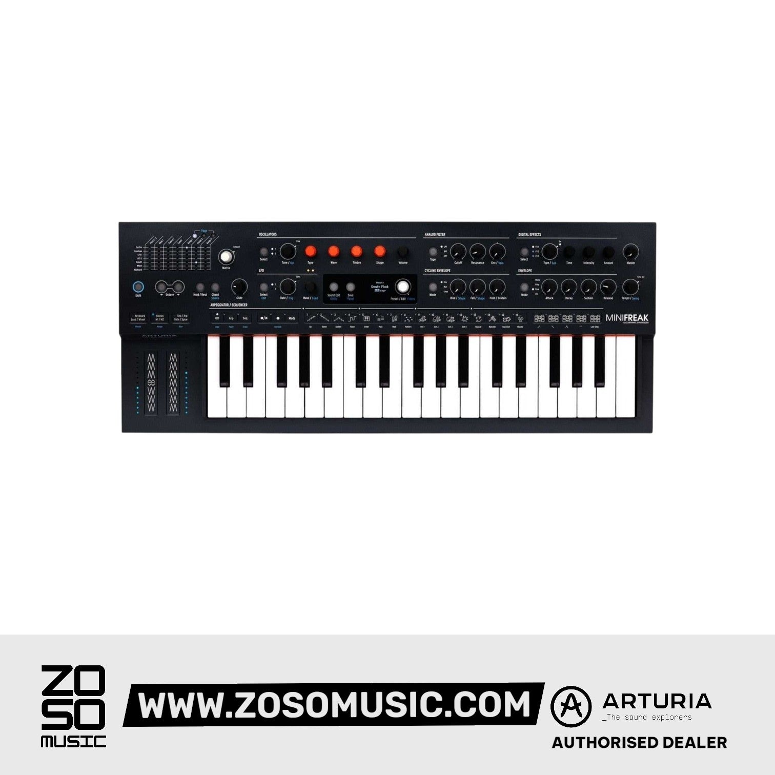 Arturia MiniFreak 37-key Hybrid Synthesizer Zoso Music