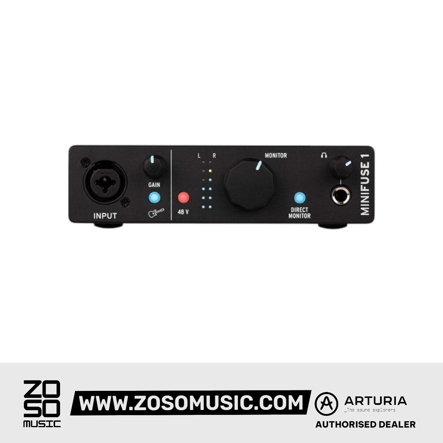 Arturia MiniFuse 1 USB-C Audio Interface, Black | ARTURIA , Zoso Music