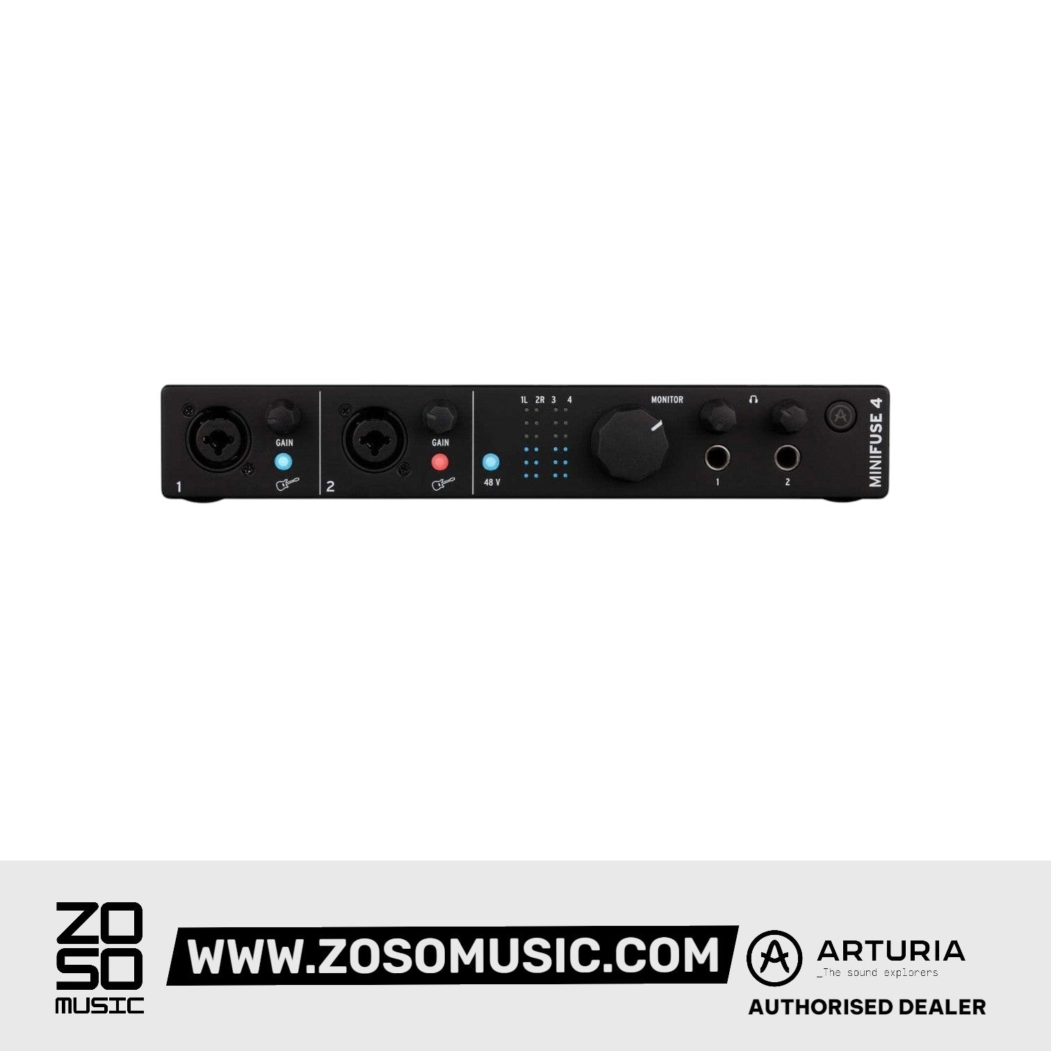 Arturia MiniFuse 4 USB-C Audio Interface - Black Zoso Music