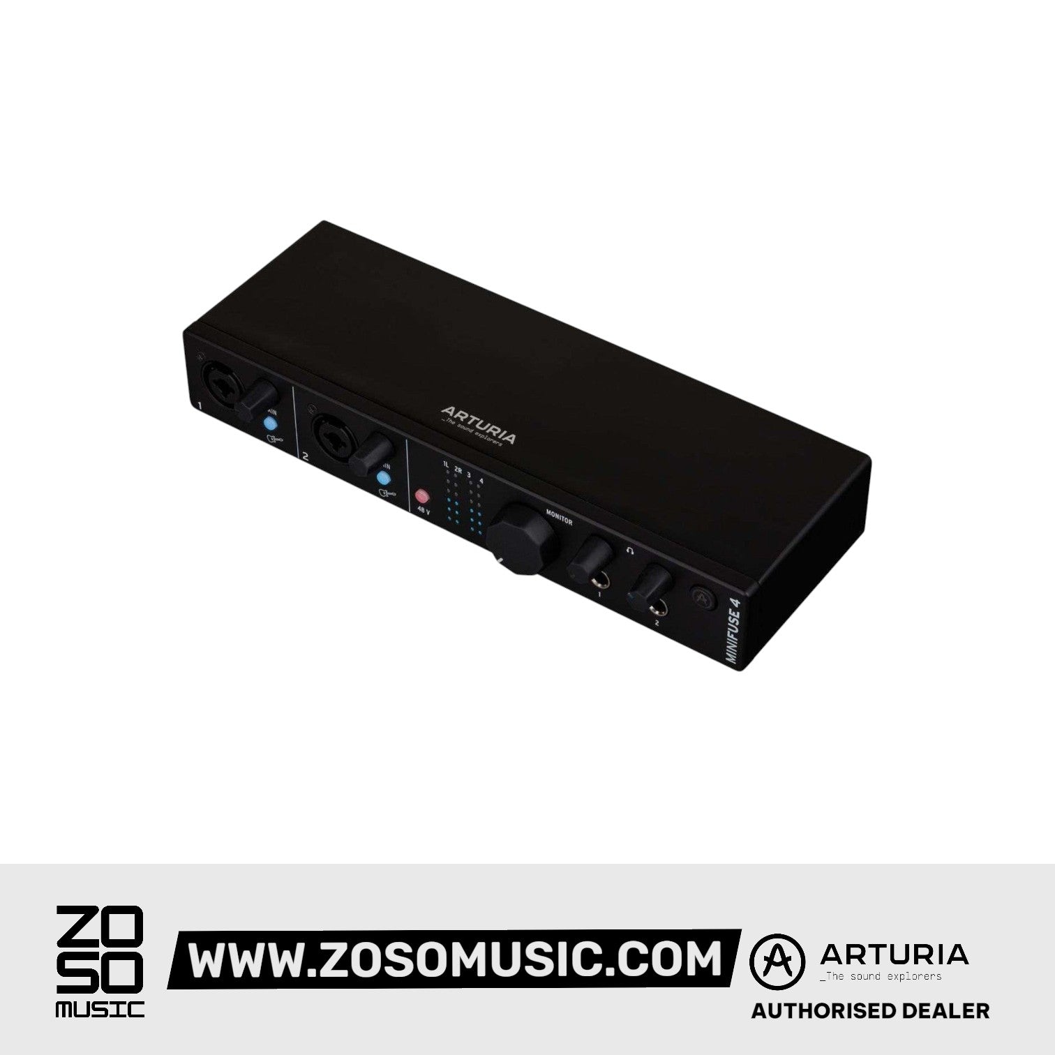 Arturia MiniFuse 4 USB-C Audio Interface - Black Zoso Music